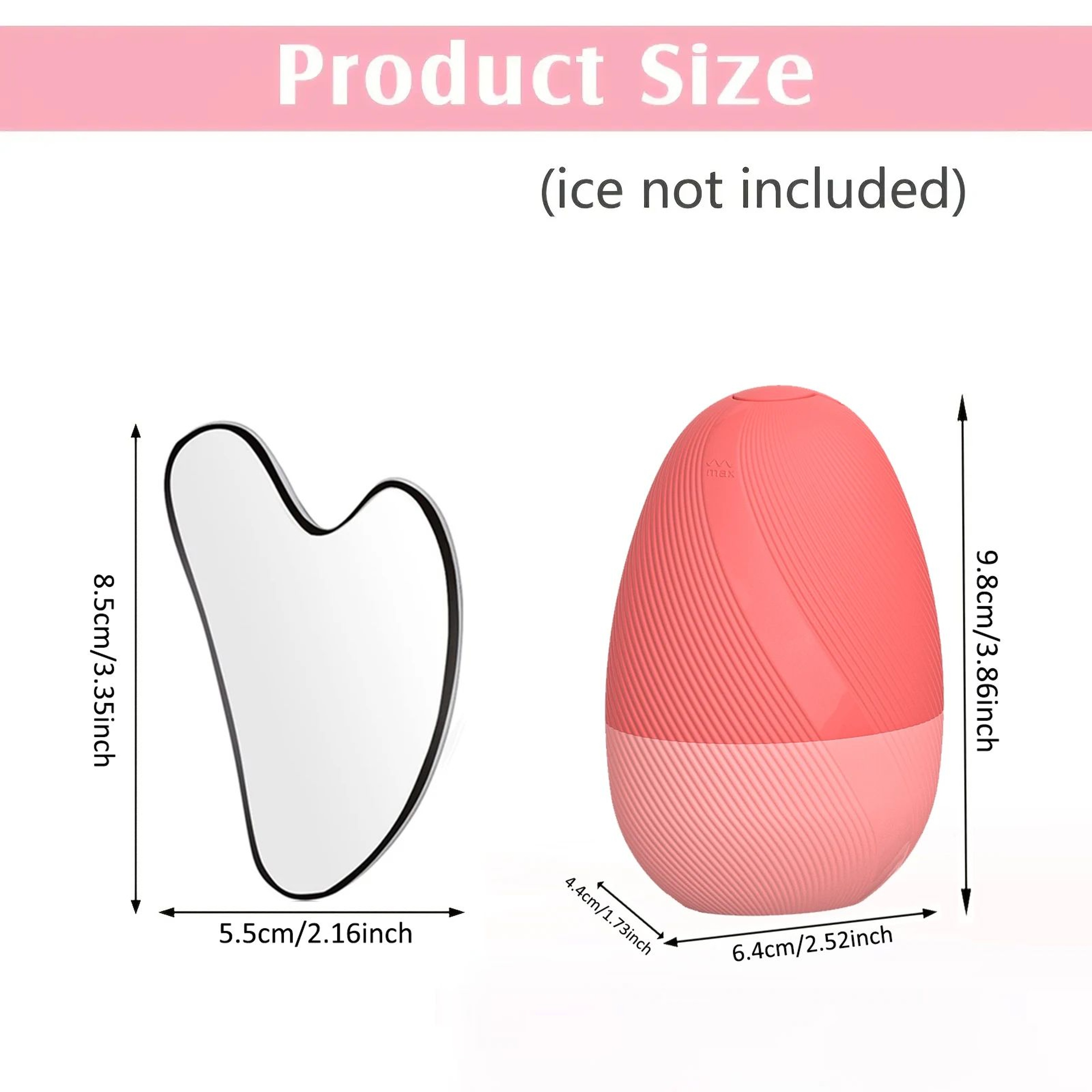 CryoGlow Ice Face Roller & Stainless Steel Gua Sha Facial Sculpting Set – view 7