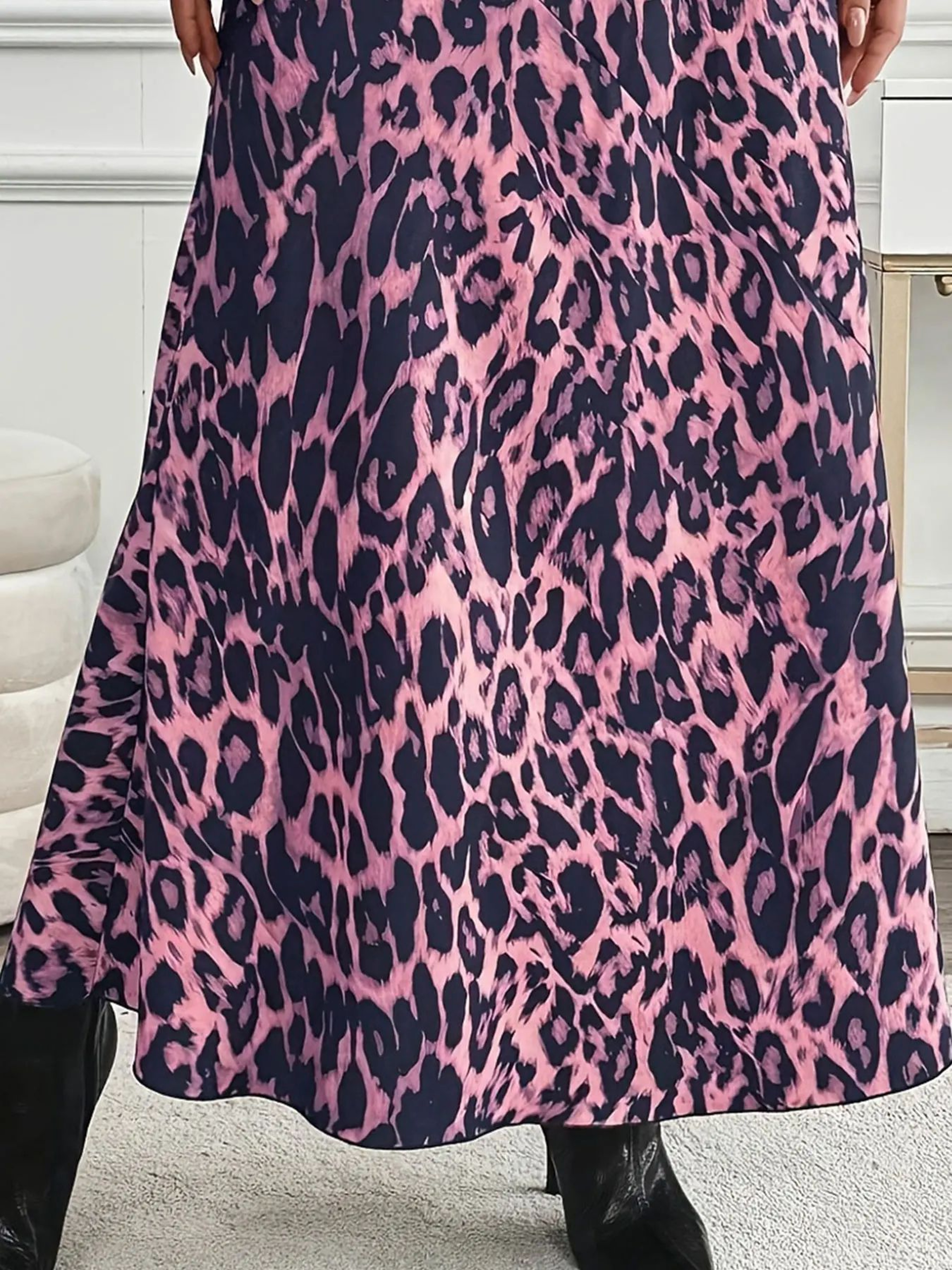 Elegant High Waist Plus Size Autumn Skirt  Flowy Casual Fall Skirt For Women 2