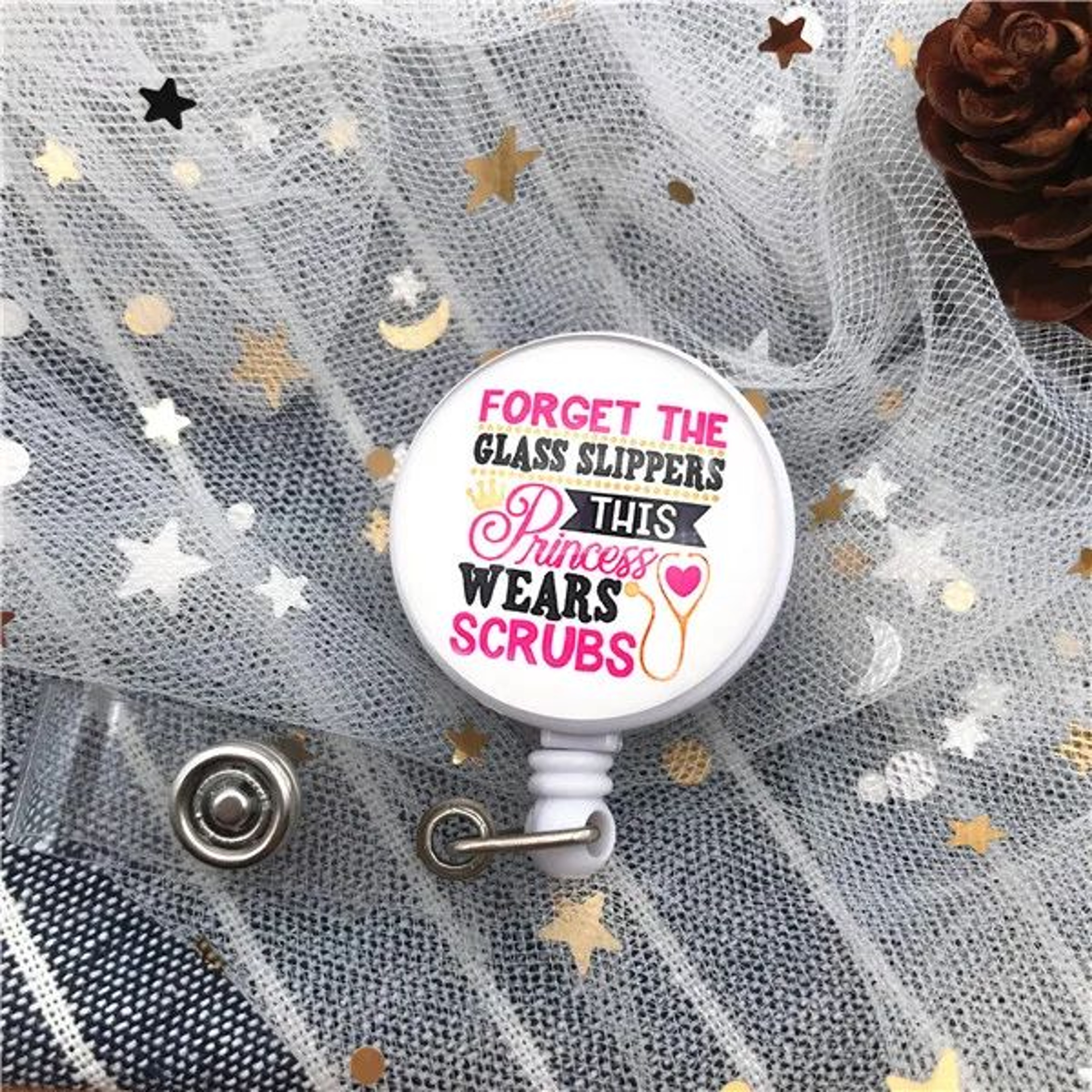 Cute Cartoon Nurse Badge Reel Retractable Badge Holder For Doctors Nurses  Students 6