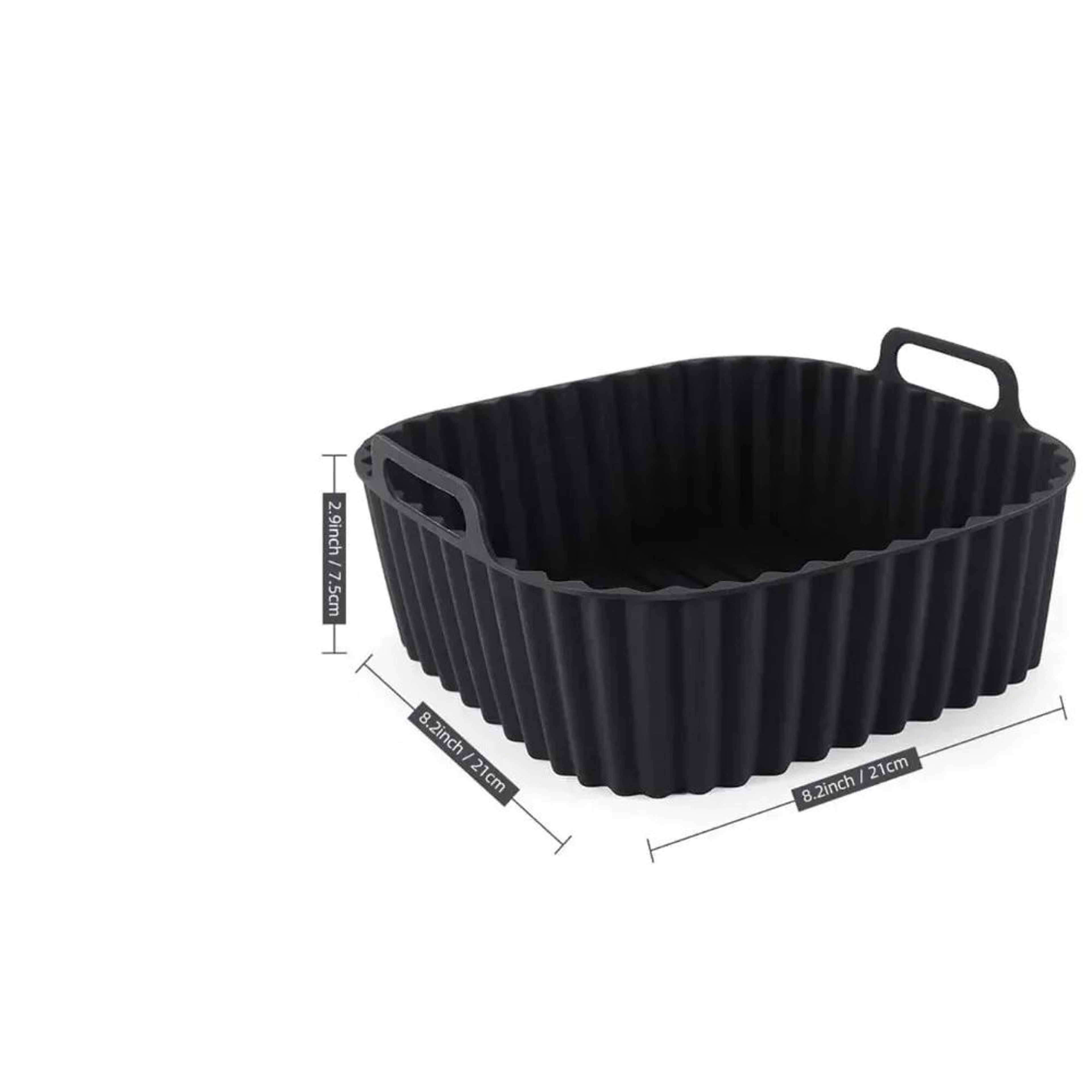 EcoCrisp Reusable Air Fryer Silicone Liners – Non-Stick Square Basket Mat for 4–7QT Air Fryers – view 6