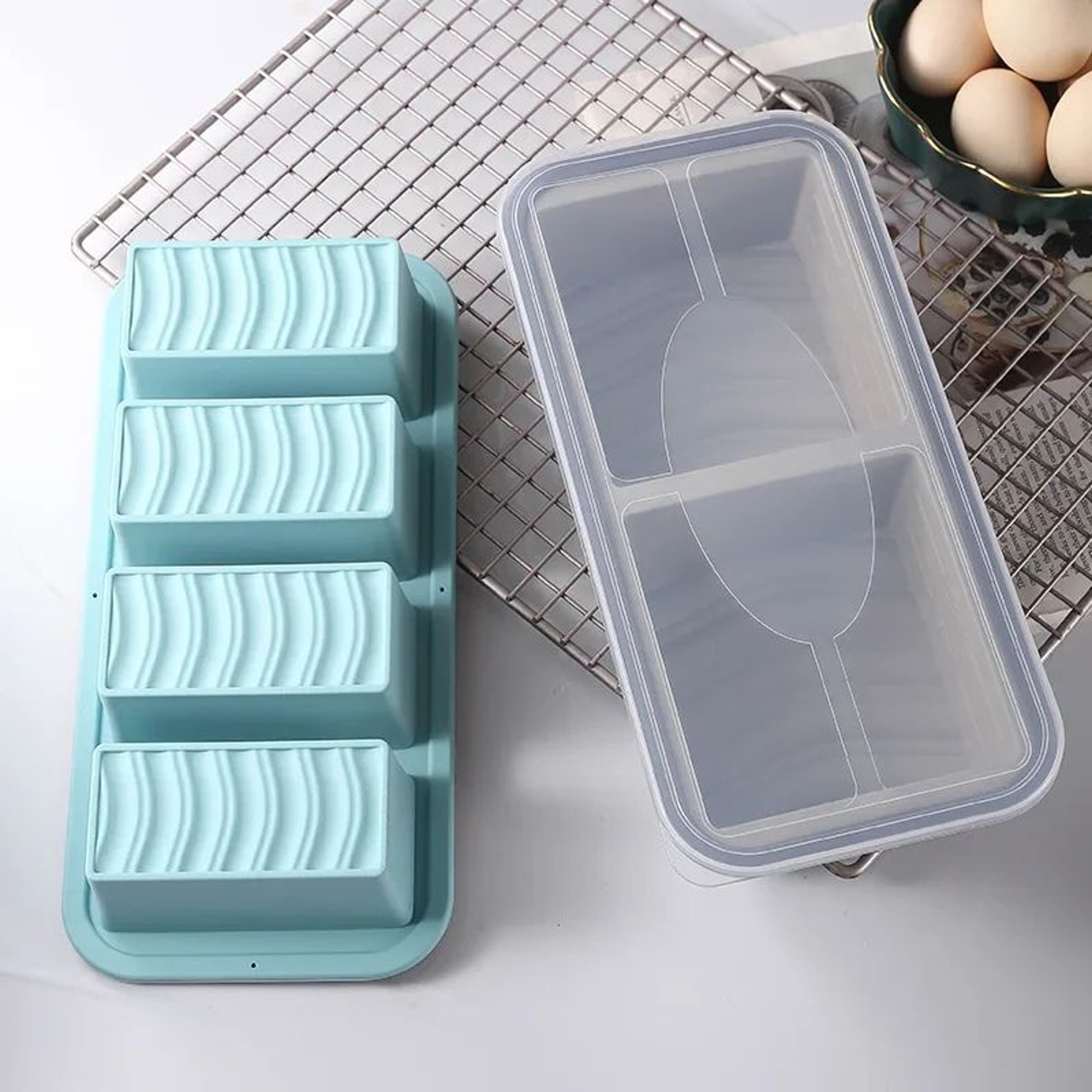 PortionPro Silicone Freezer Tray With Lid For Meal Prep  Soup Cubes 3