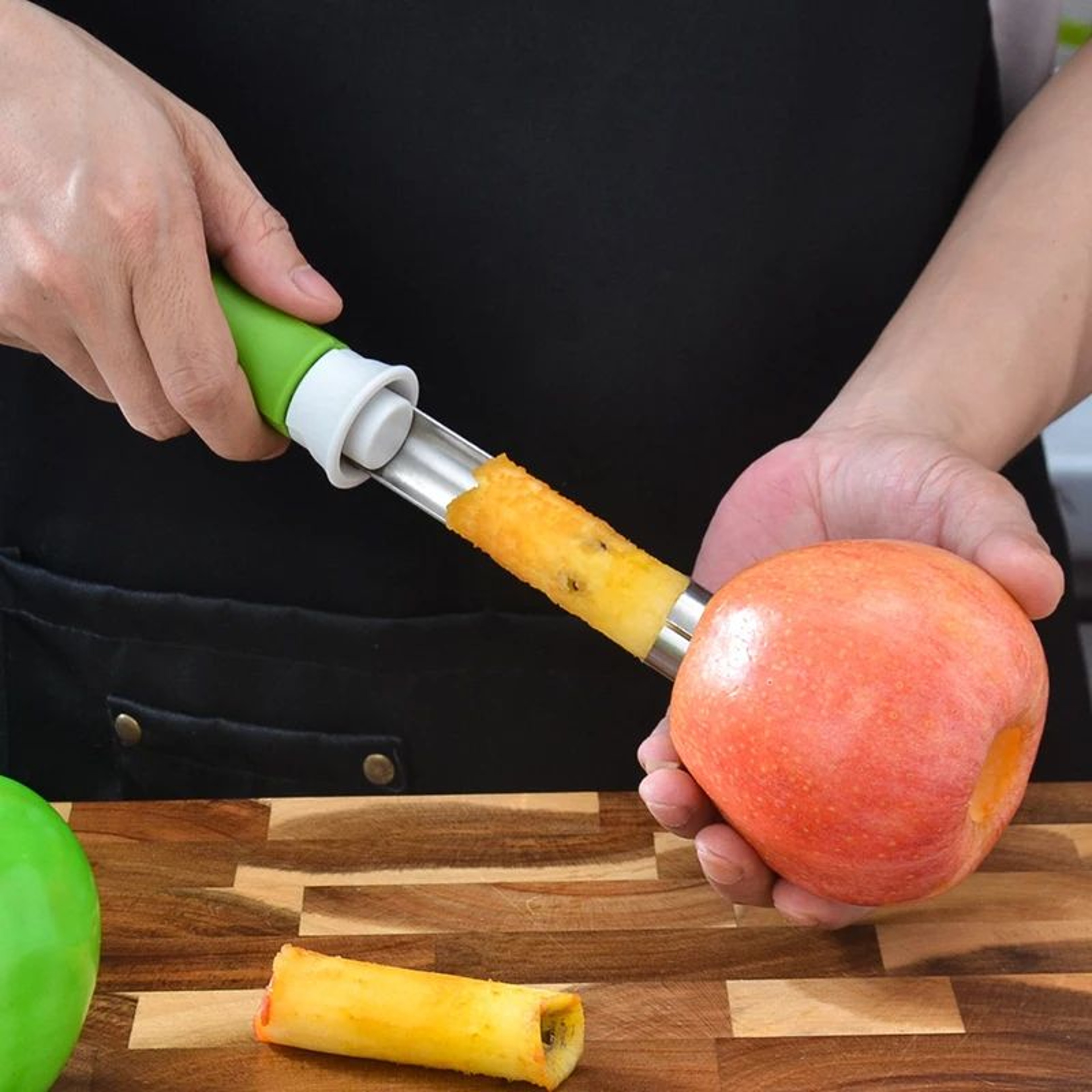 PrecisionPro 2in1 Apple Corer Tool  Peeler  Adjustable Stainless Steel Fruit Corer For Apples And P 1