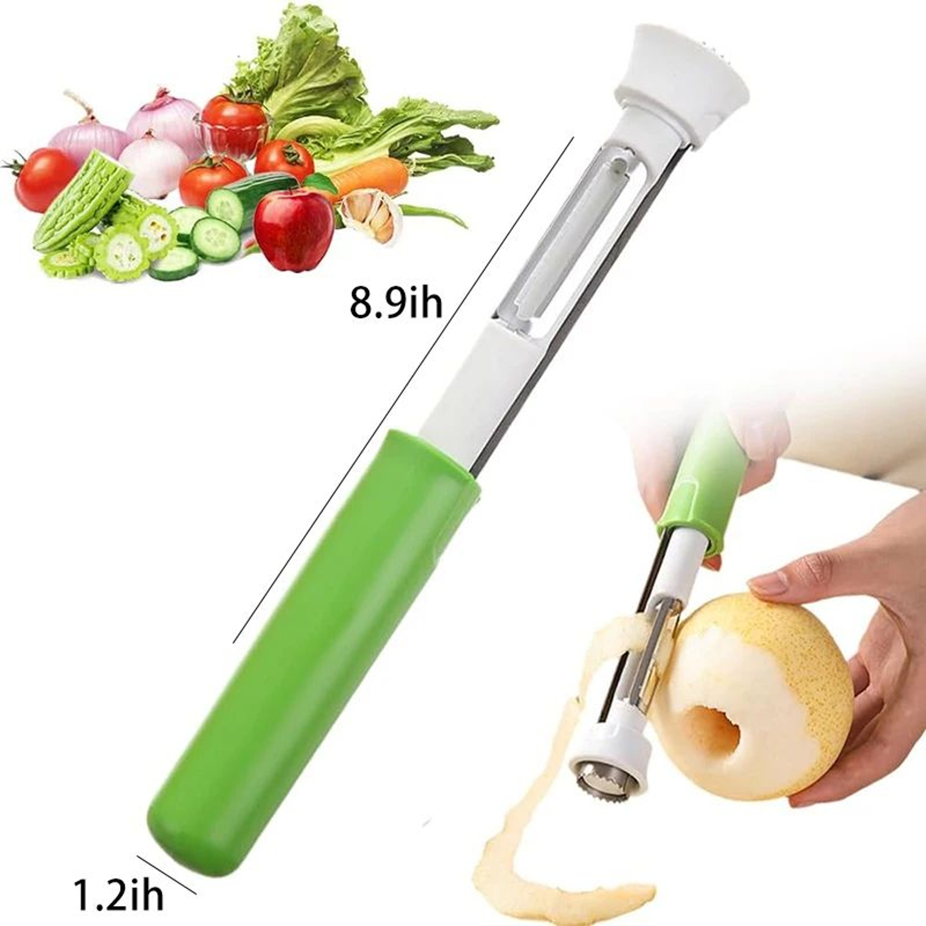 PrecisionPro 2-in-1 Apple Corer Tool & Peeler – Adjustable Stainless Steel Fruit Corer for Apples and Pears – view 7
