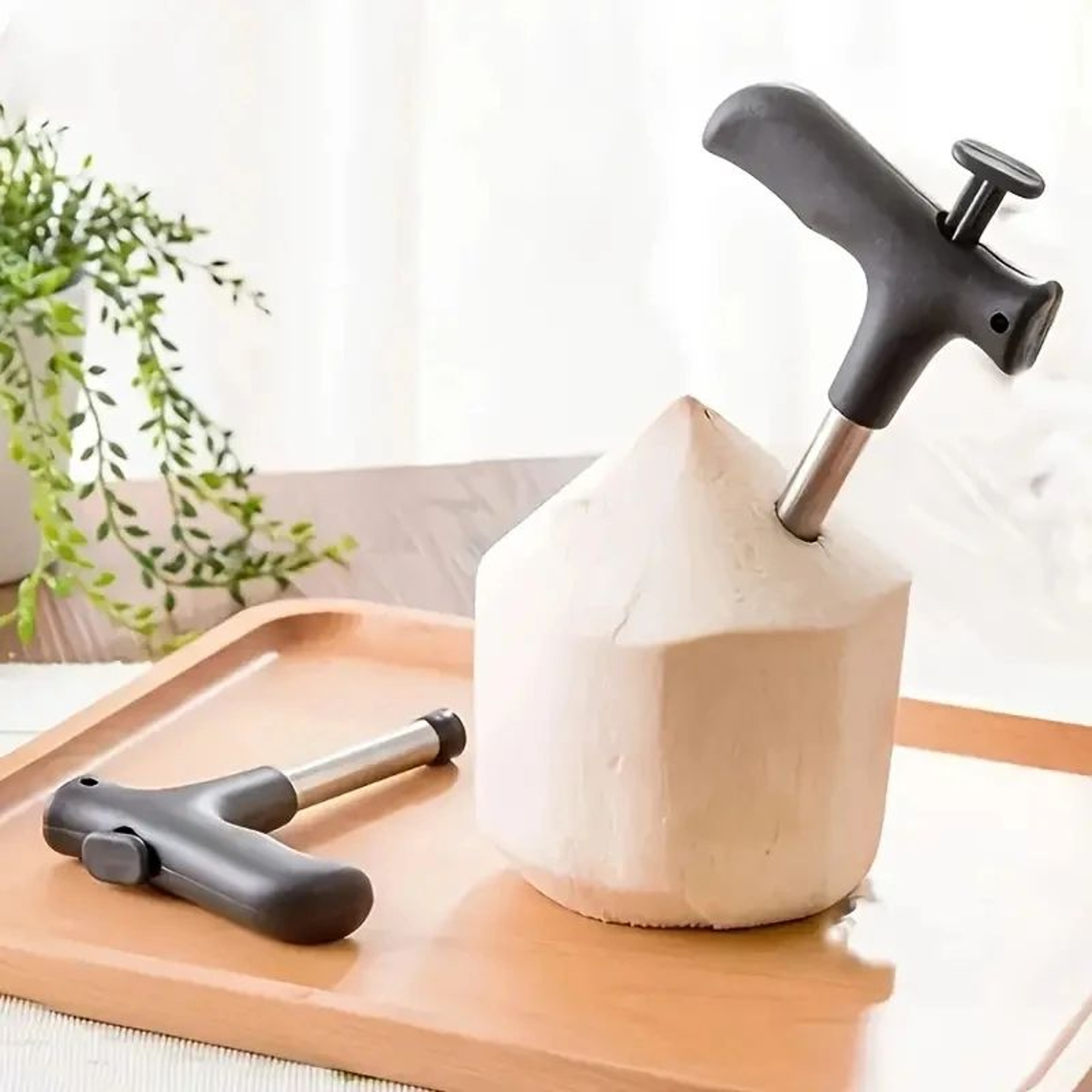 Stainless Steel Coconut Opener Tool  Easy Green Coconut Hole Opener For Fresh Coconut Water 1