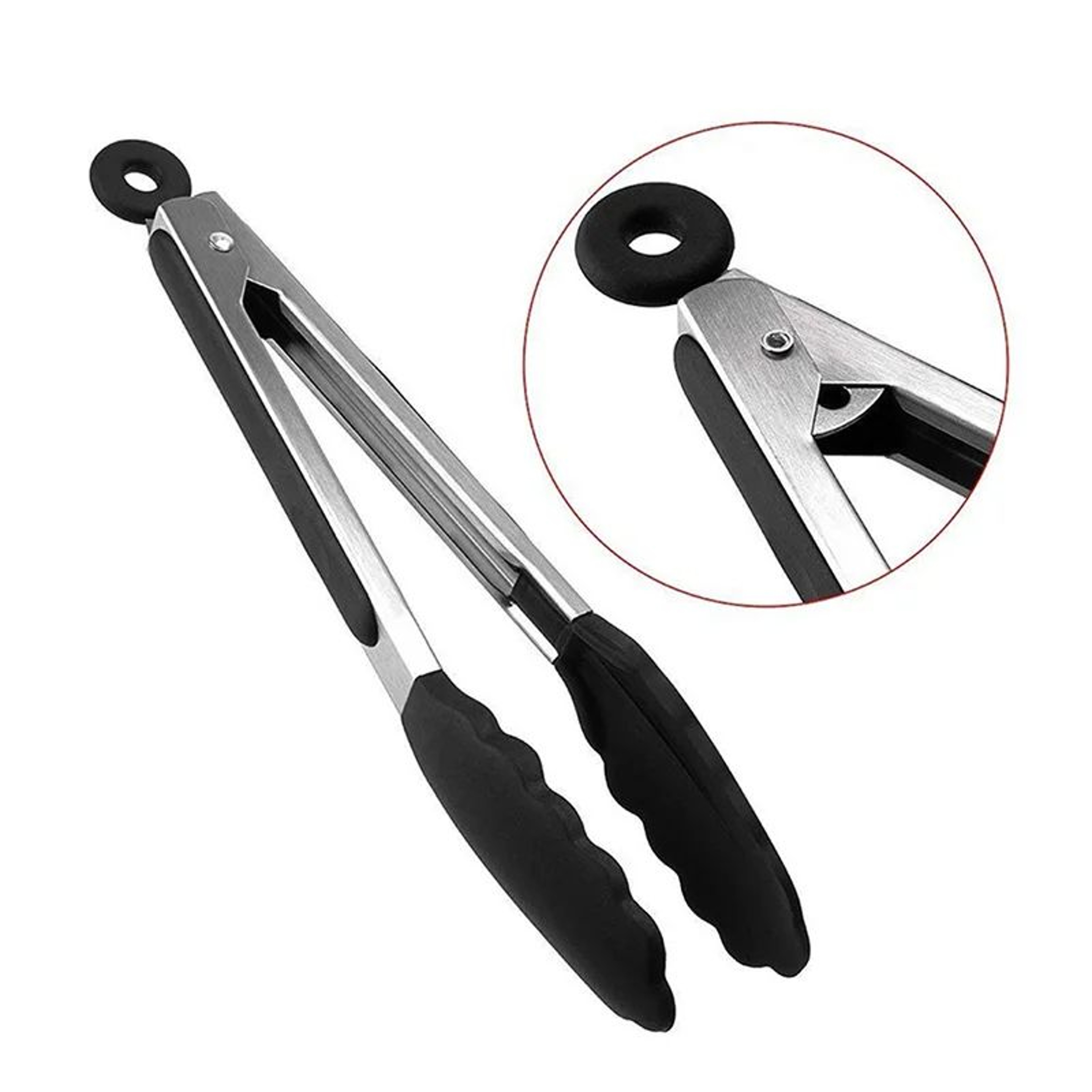 HeatResistant Silicone Kitchen Tongs  NonSlip BBQ Grill  Salad Serving Tongs 4
