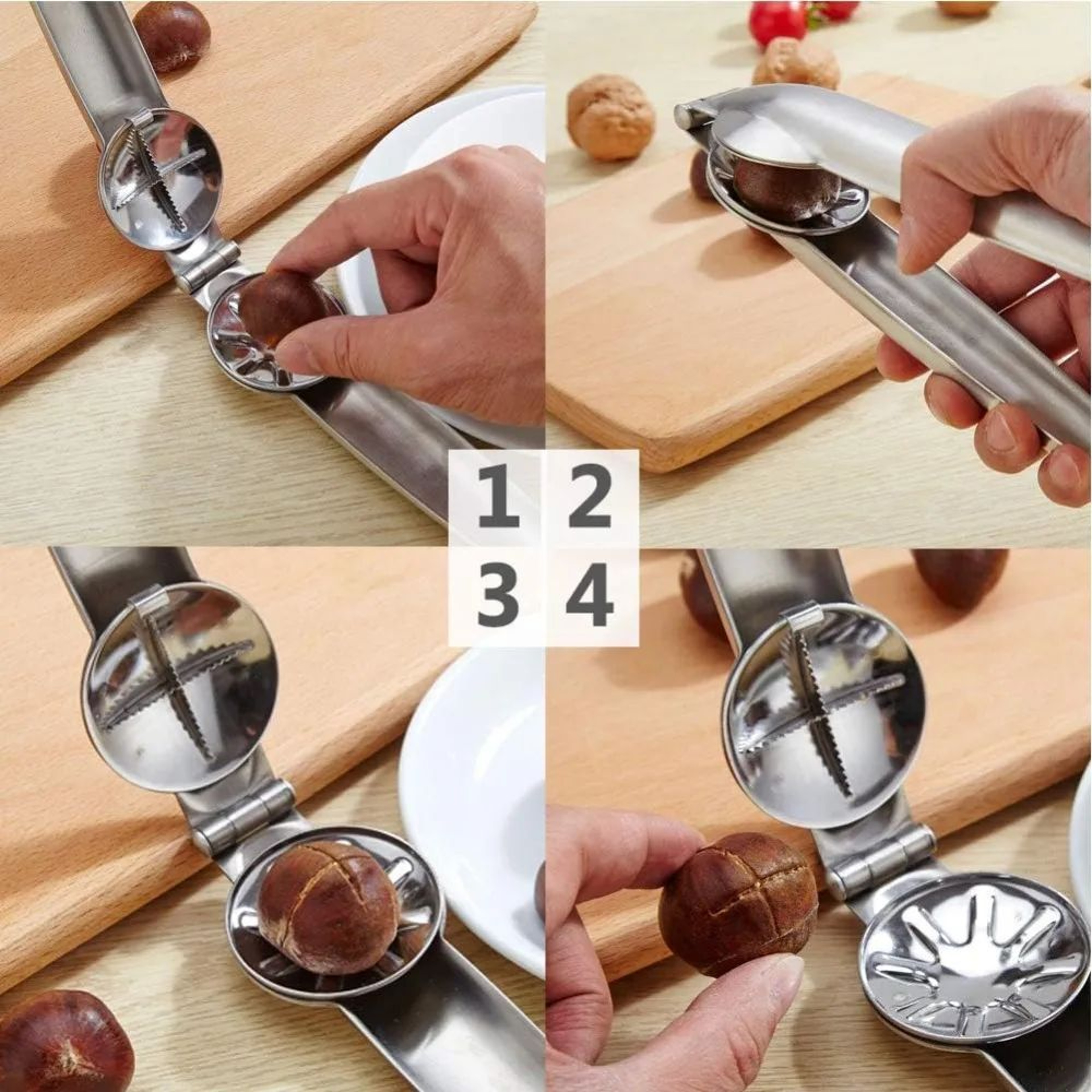 Premium Stainless Steel Chestnut Cutter Tool  Safe  Effortless Nut Shell Opener 3