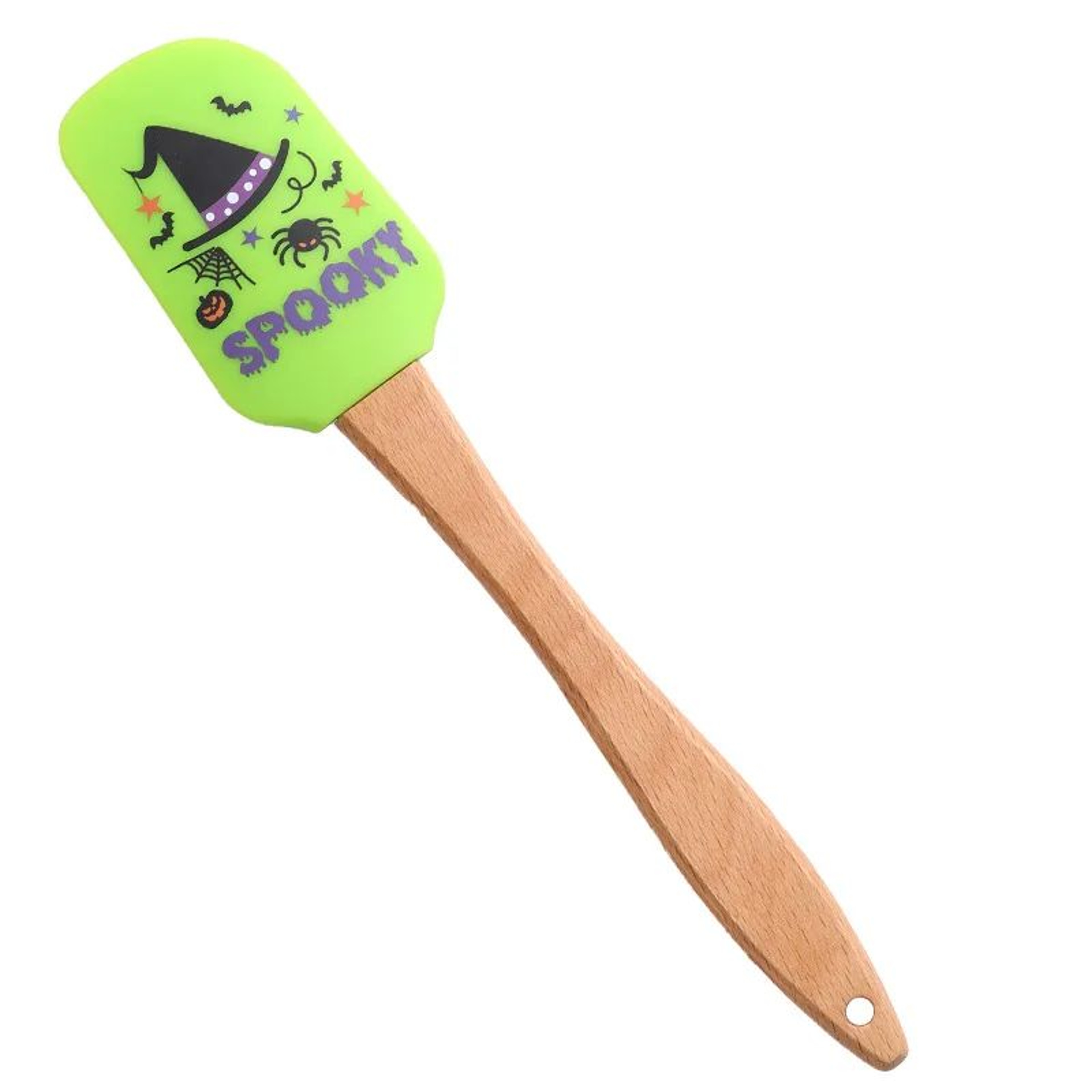 Halloween Silicone Baking Spatula Heat Resistant NonStick Scraper With Wooden Handle 7