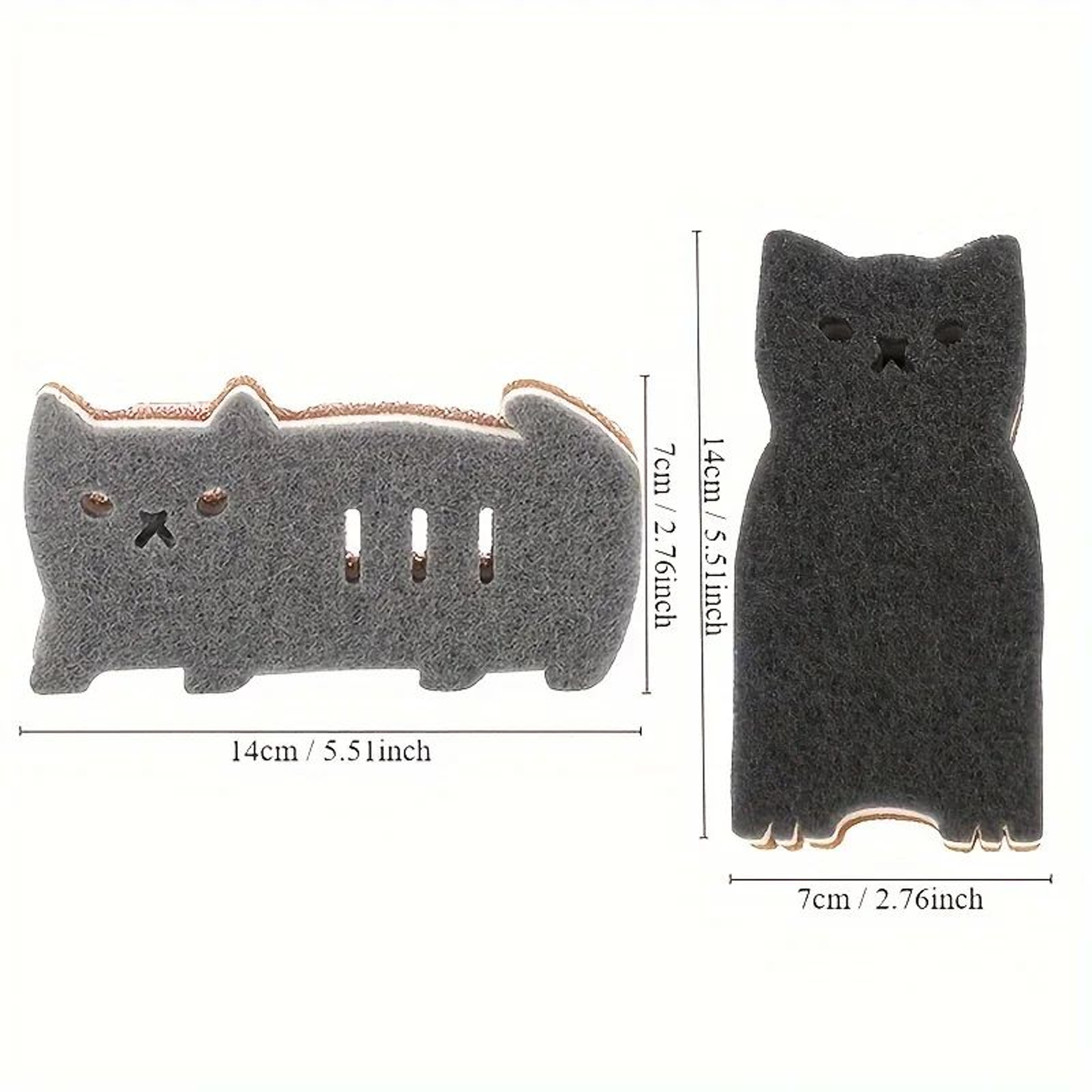 Cute Cat Kitchen Sponge Set – Thick Durable Dishwashing & Cleaning Sponges (4-Piece) – view 6