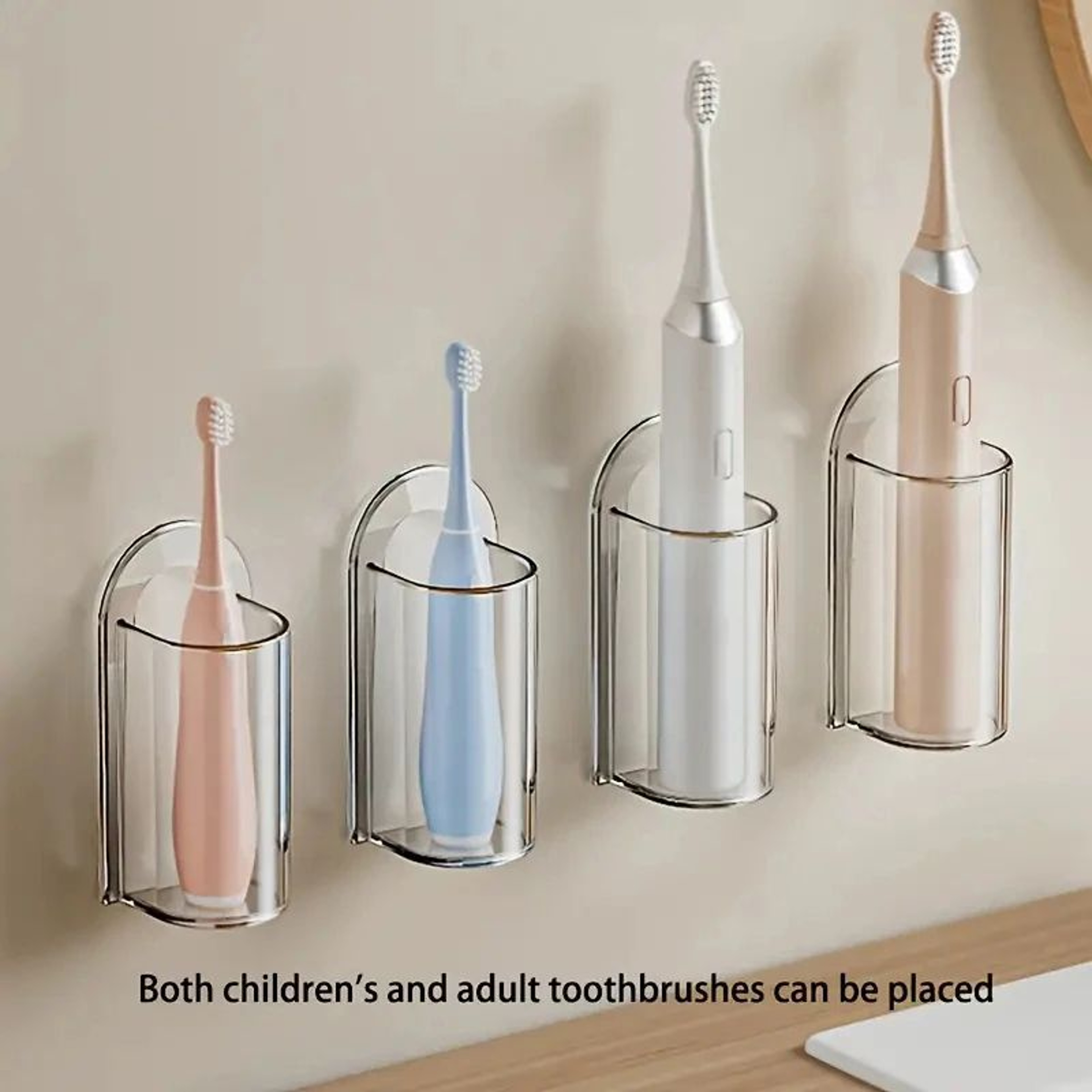 Wall Mounted Toothbrush Holder  Space Saving Electric Toothbrush Organizer 1