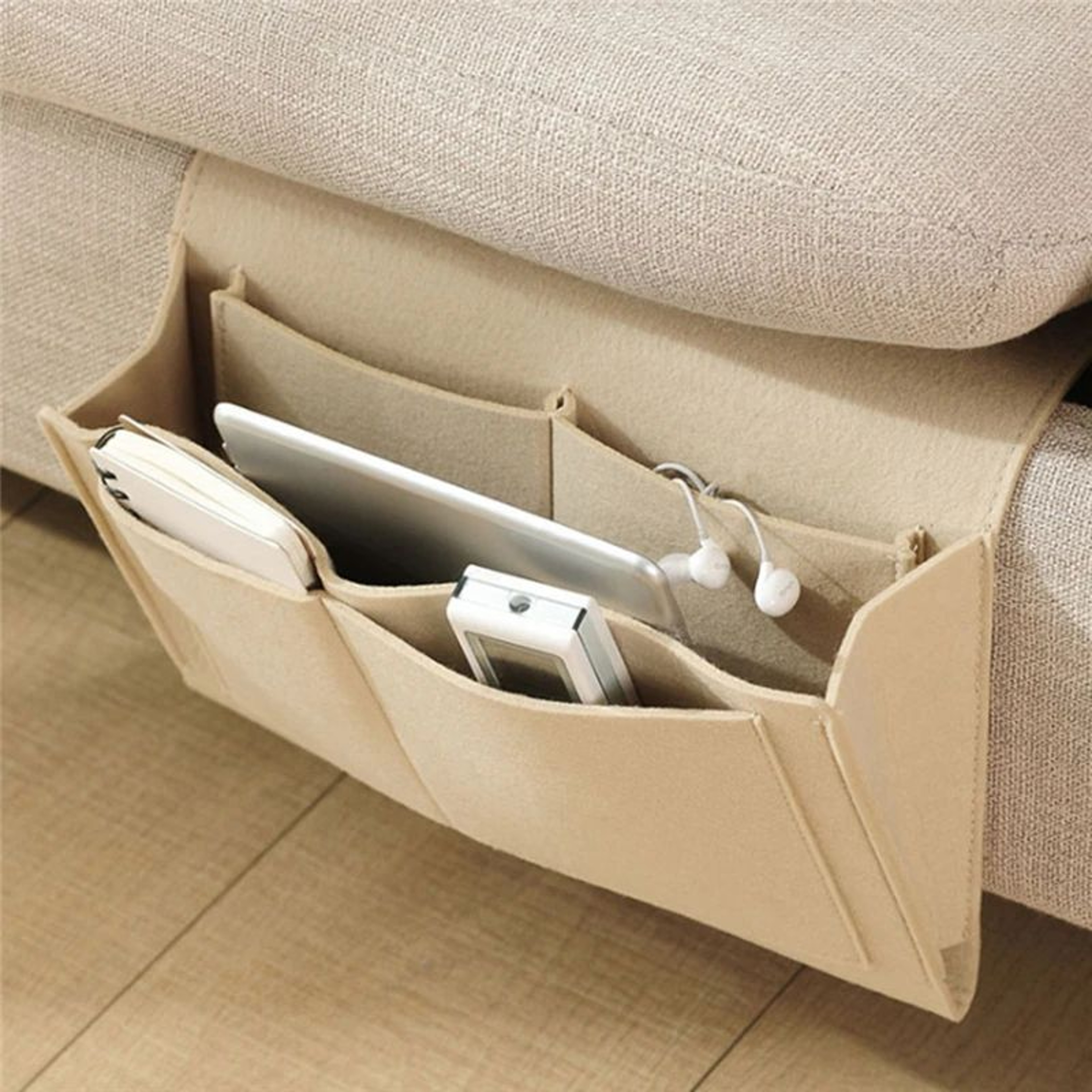Smart Felt Bedside Storage Organizer Caddy With MultiPocket Sofa  Bedside Holder 9