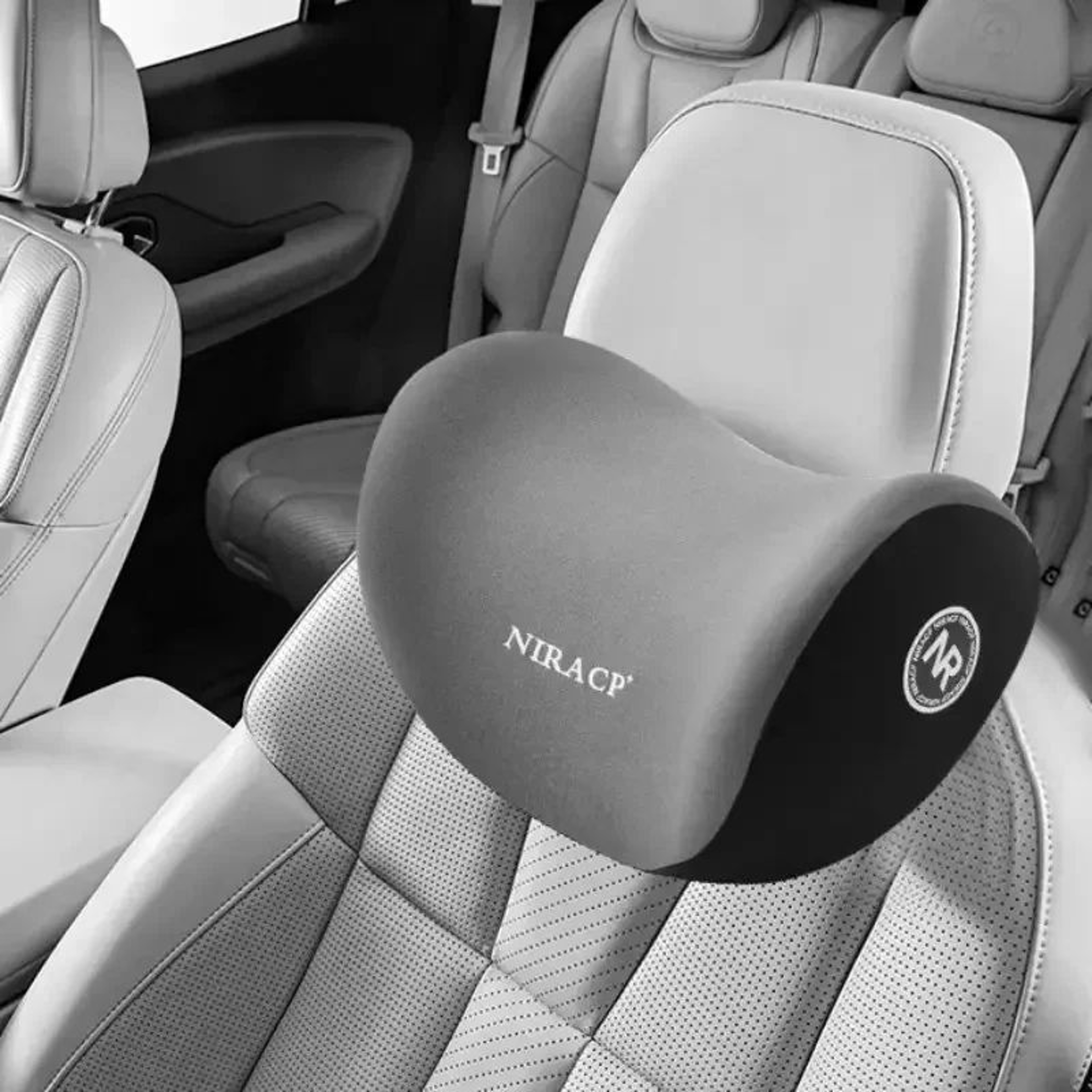ErgoComfort Memory Foam Car Neck Pillow With Adjustable Headrest Support 5