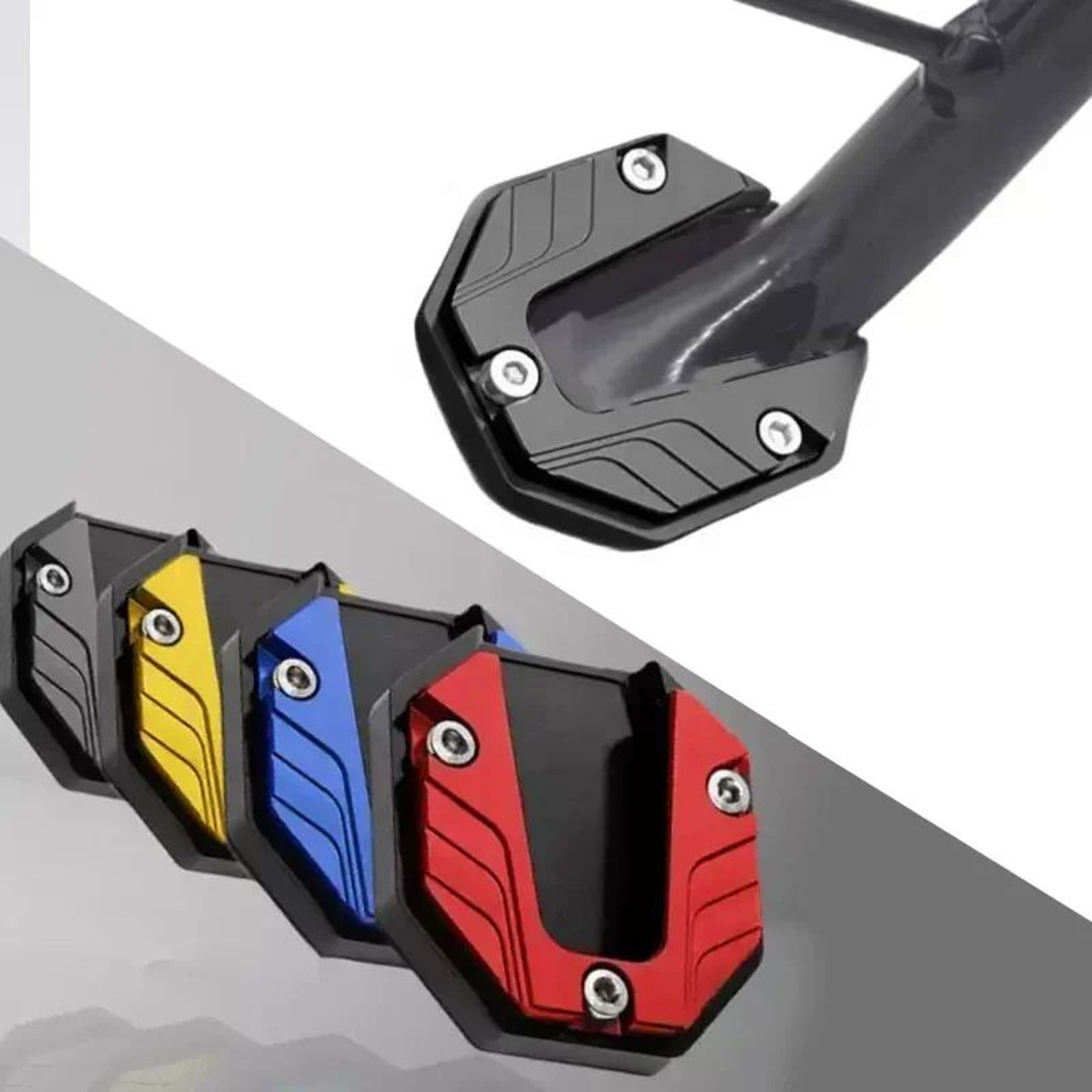 Universal Motorcycle Kickstand Pad Side Stand Extension For Scooters  Bikes 0