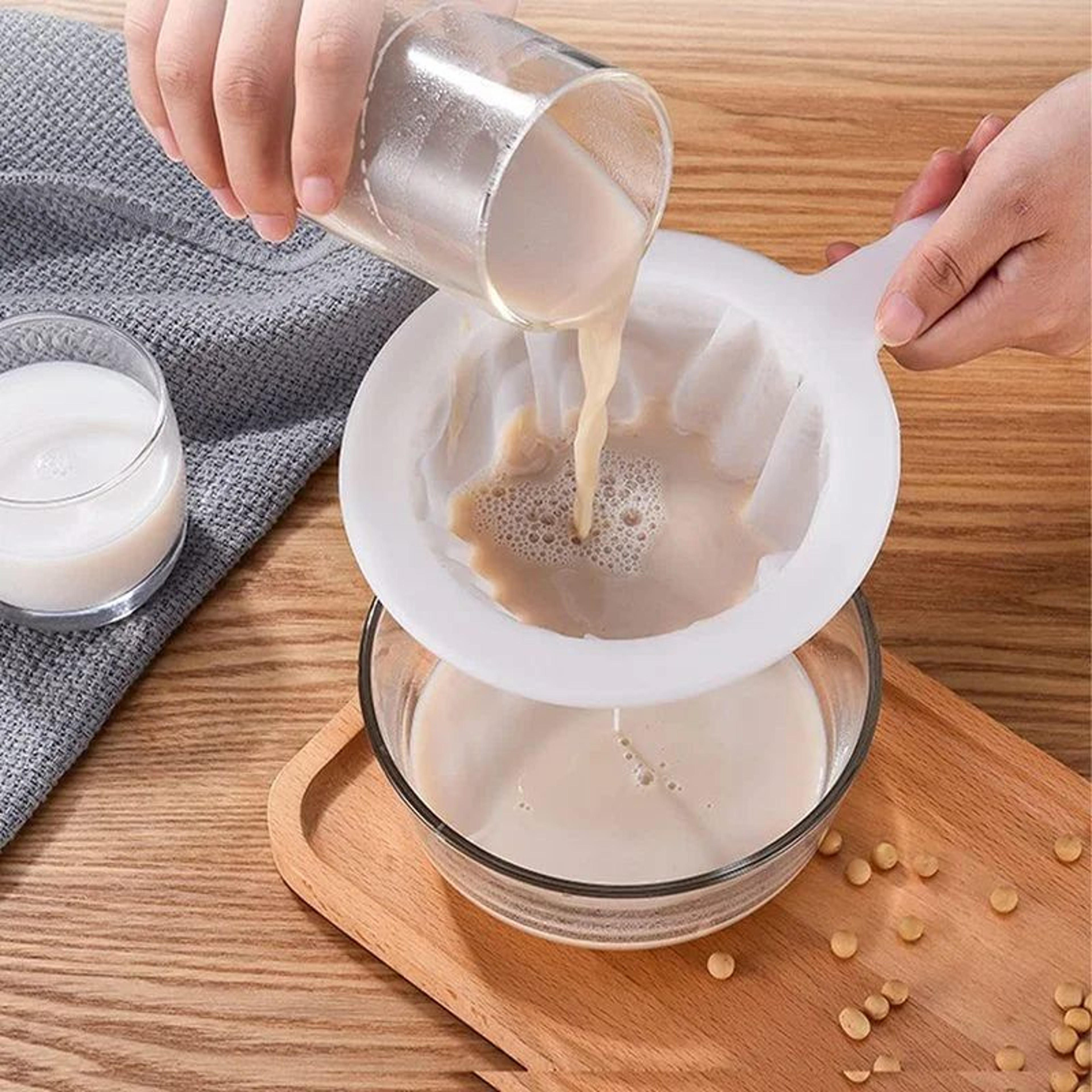HighPrecision Nylon Mesh Strainer Spoon For Coffee Tea  Soy Milk 2