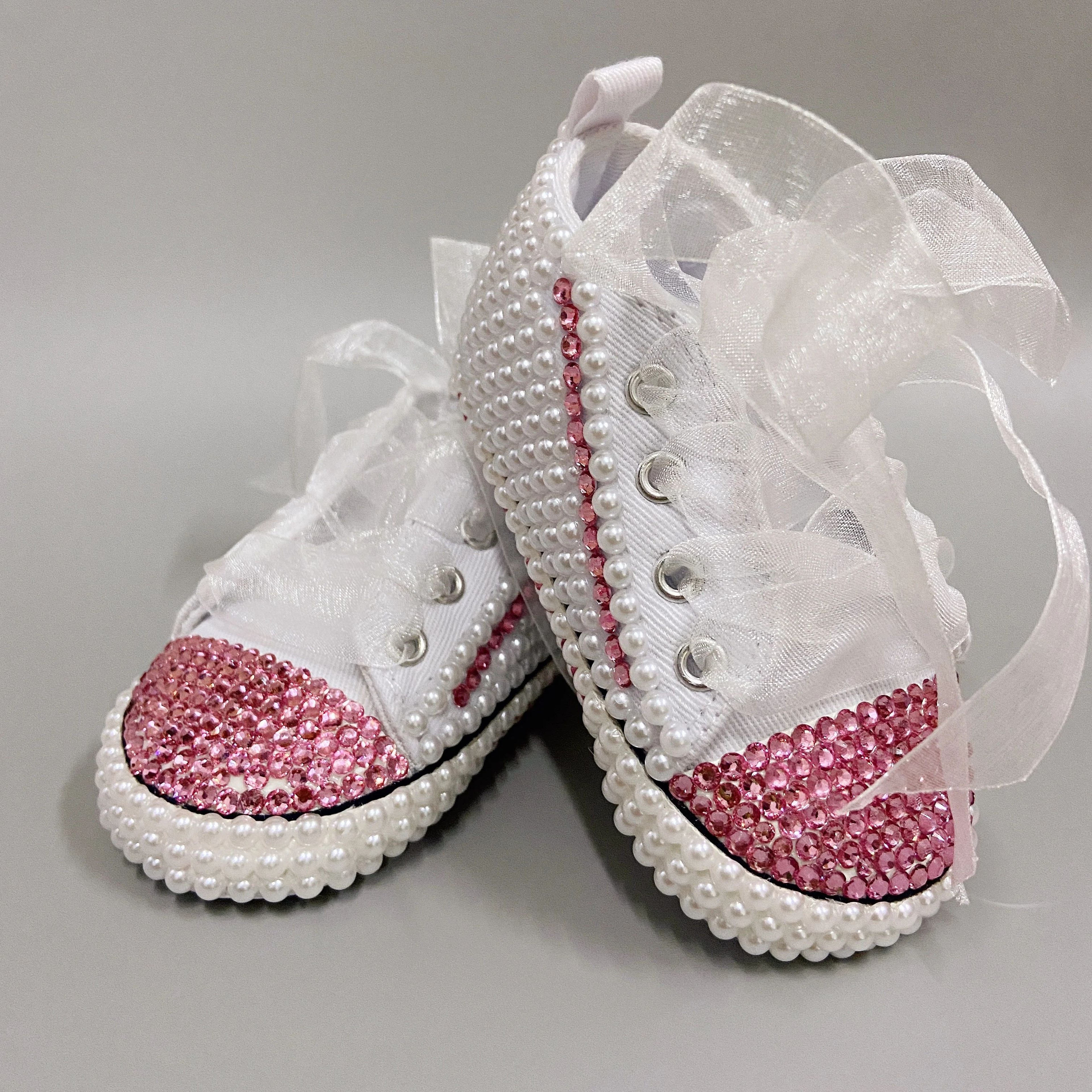 Elegant Pearl Christening Baby Shoes For Newborns 03 Months 12