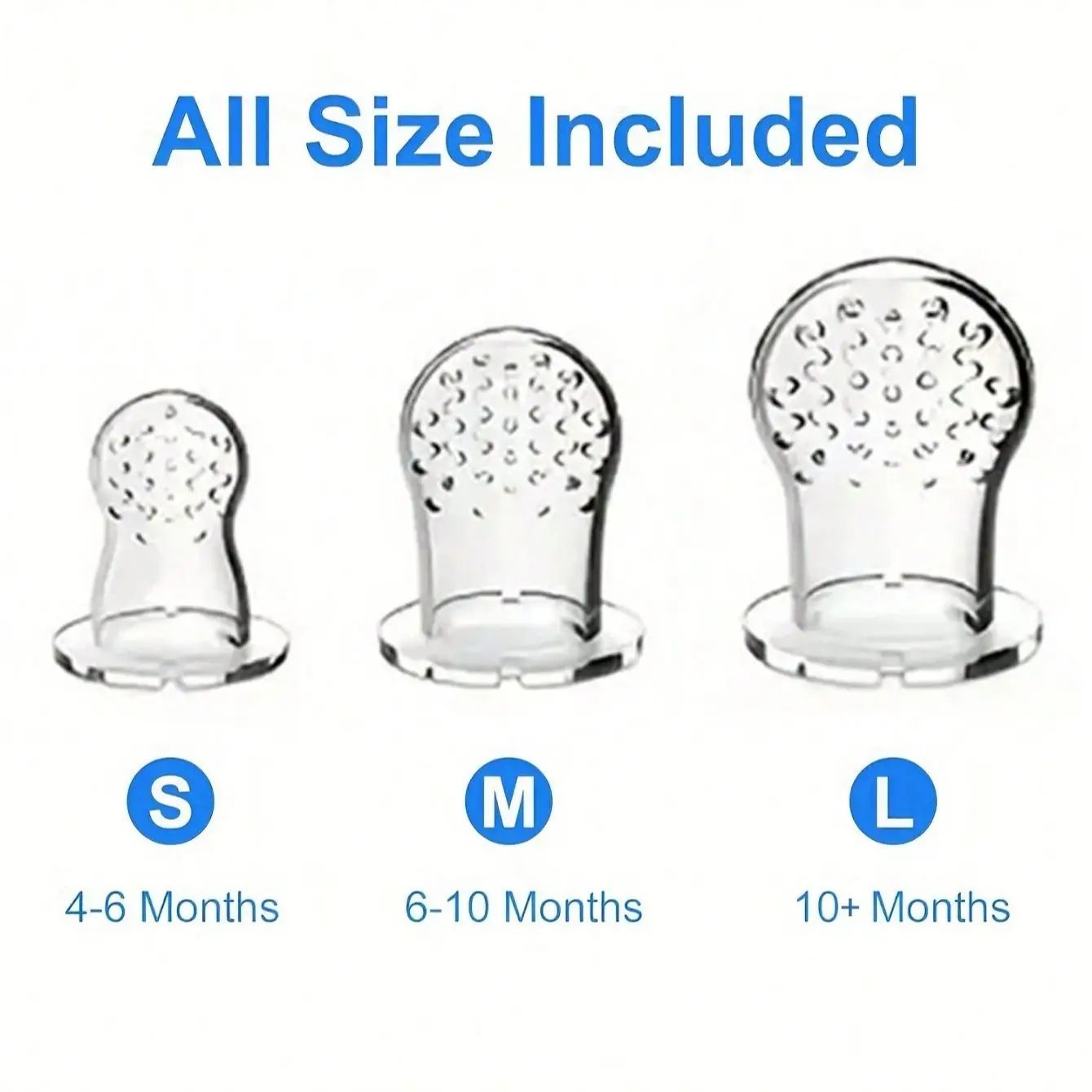 Silicone Baby Fruit Feeder Set with Handles – Safe Toddler Food Feeder & Fresh Food Pacifier (4-Pack) – view 6