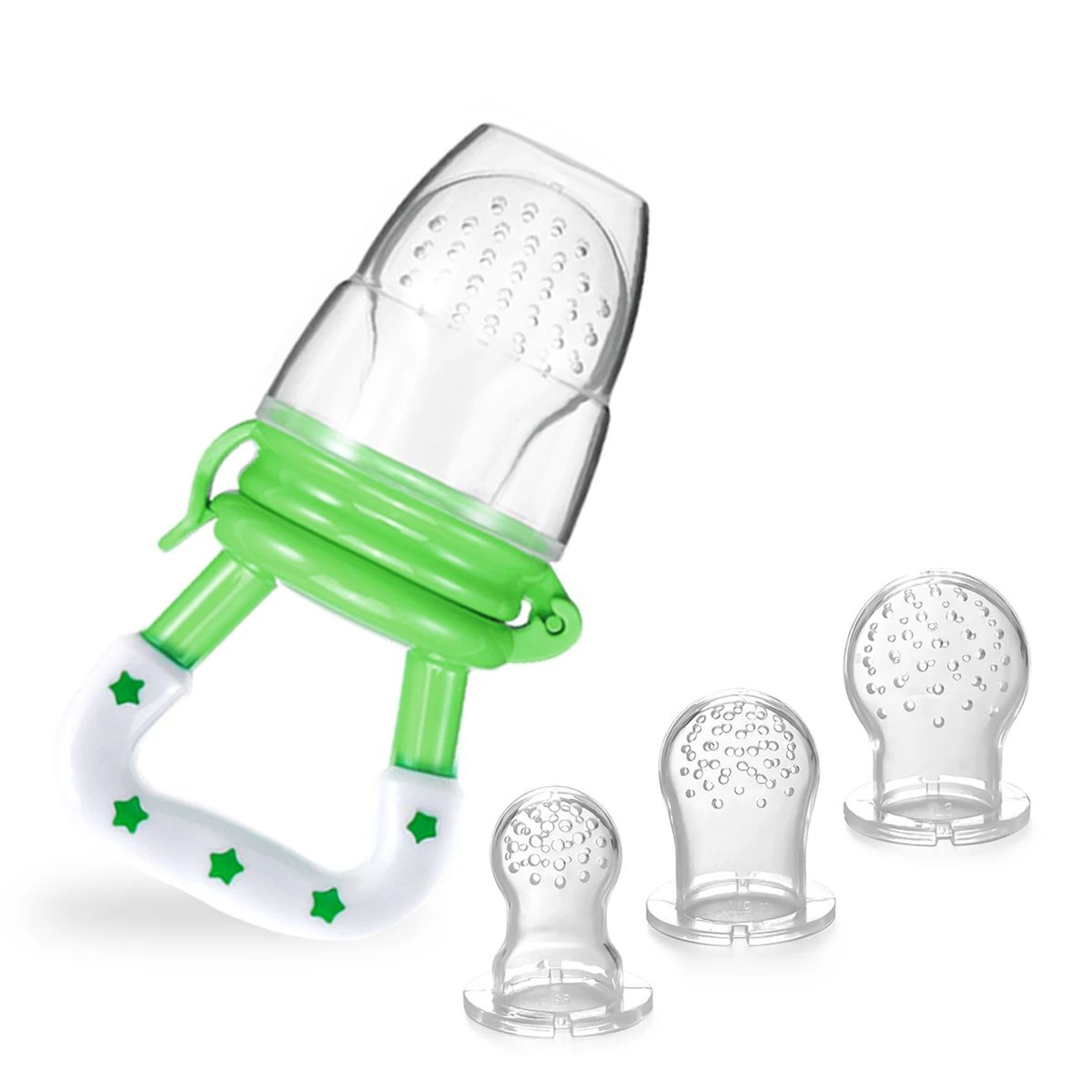 Silicone Baby Fruit Feeder Set With Handles  Safe Toddler Food Feeder  Fresh Food Pacifier 4Pack 6
