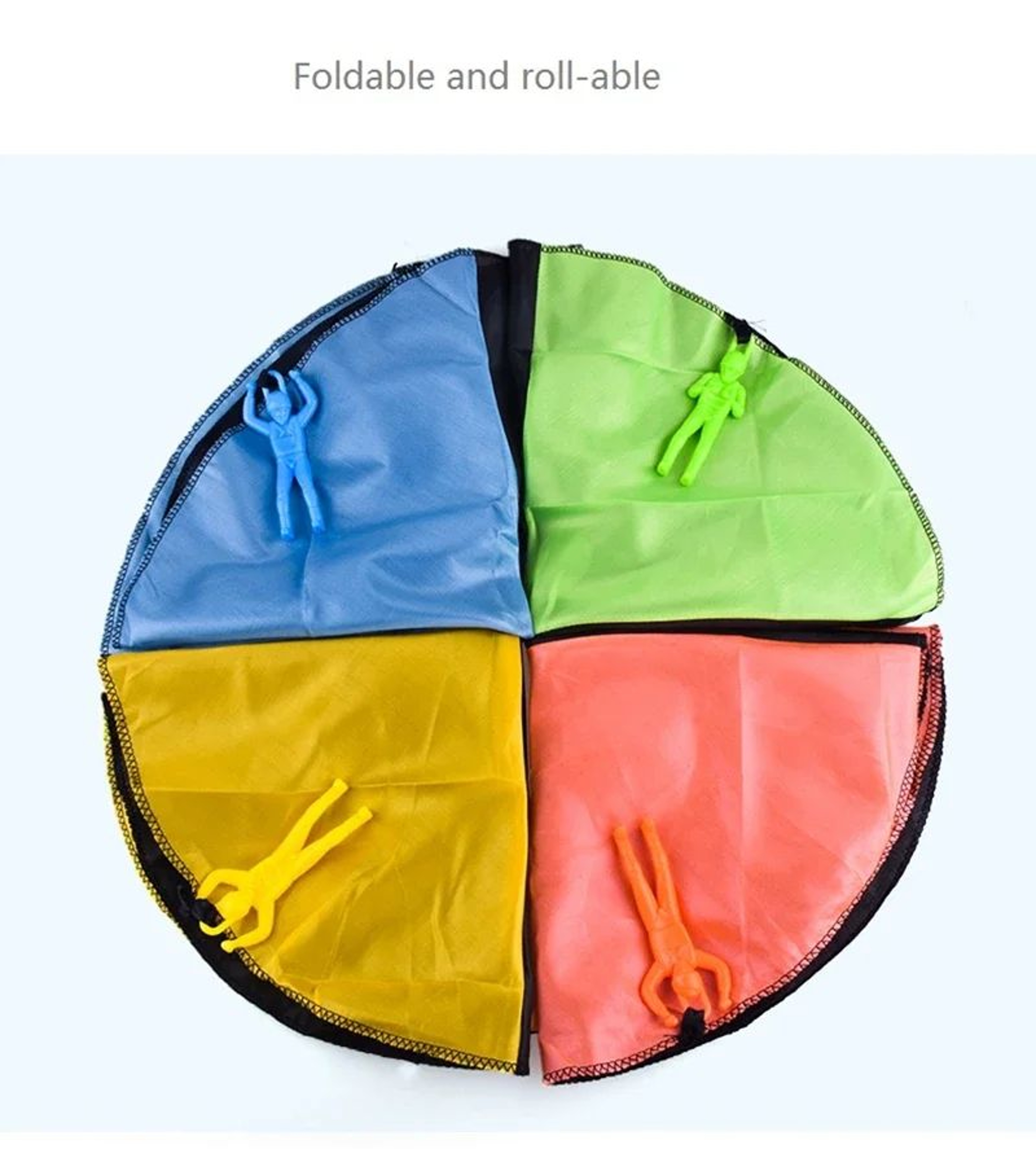 Kids Parachute Toy Set  Hand Throw Outdoor Sensory Play Soldiers Game 3