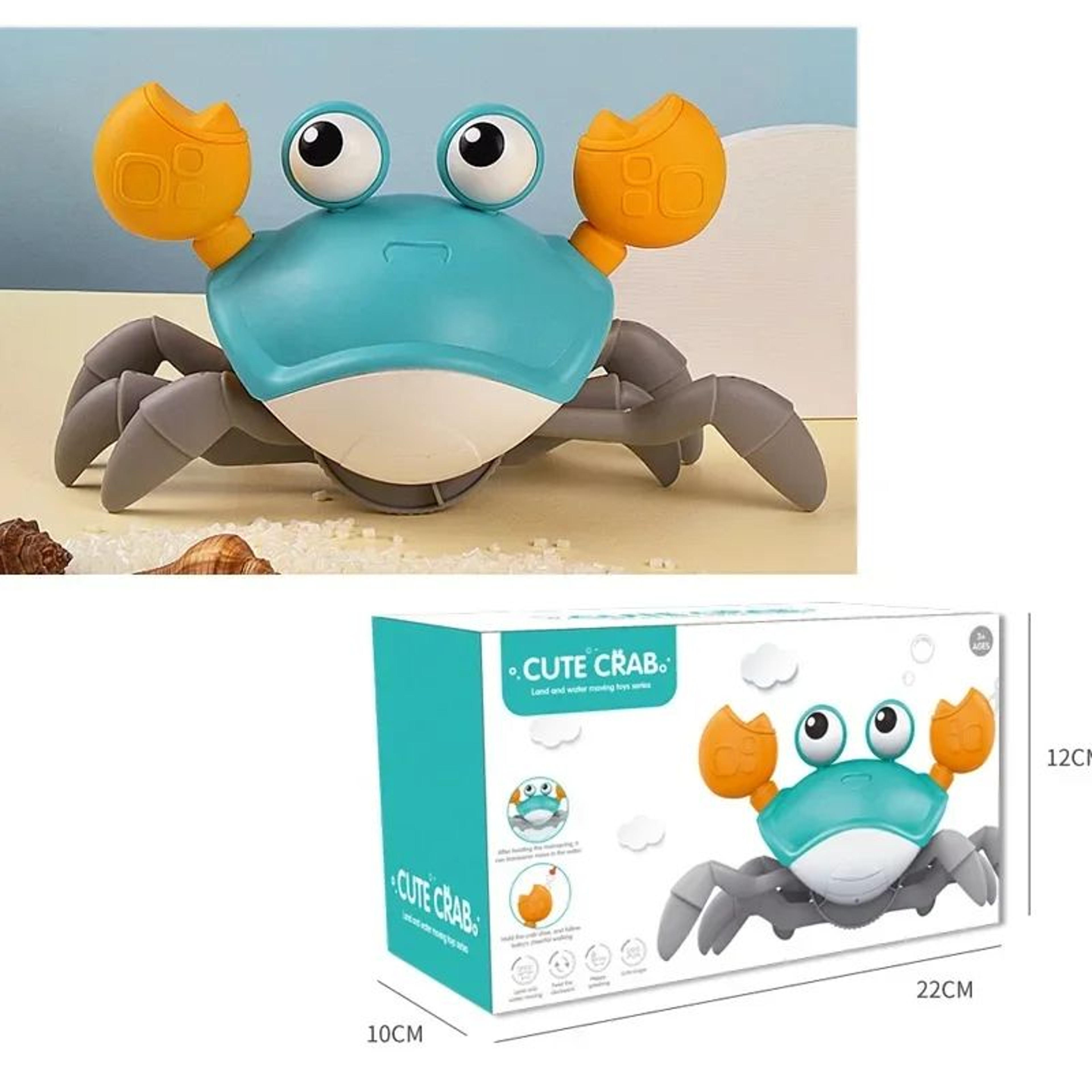 Crabby Splash Baby Bath Toy  Interactive Crab Bath Toy With Pull String Water Fun 5