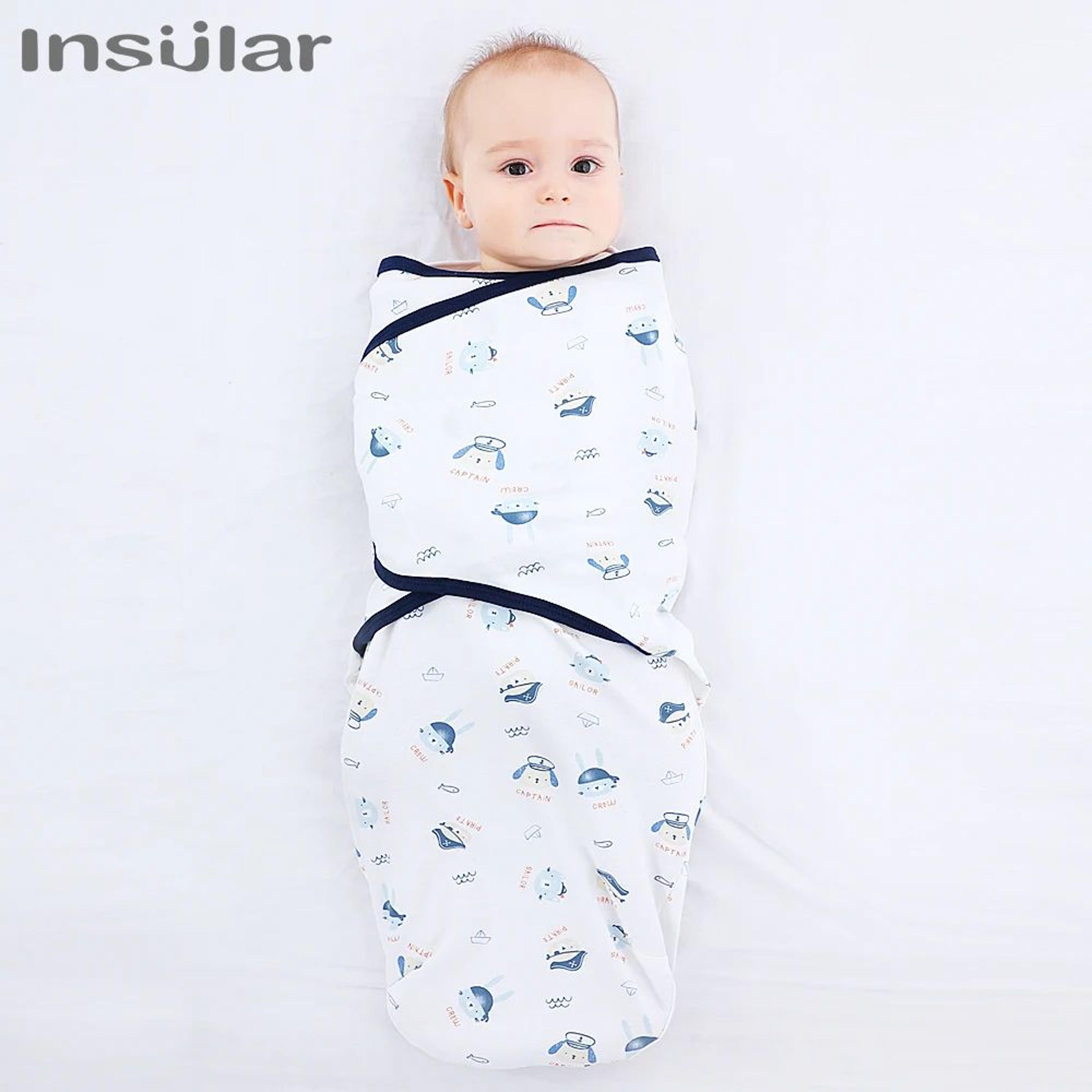 Insular Soft Cotton Newborn Swaddle Blanket  Cozy Baby Swaddle Wrap Cocoon 0