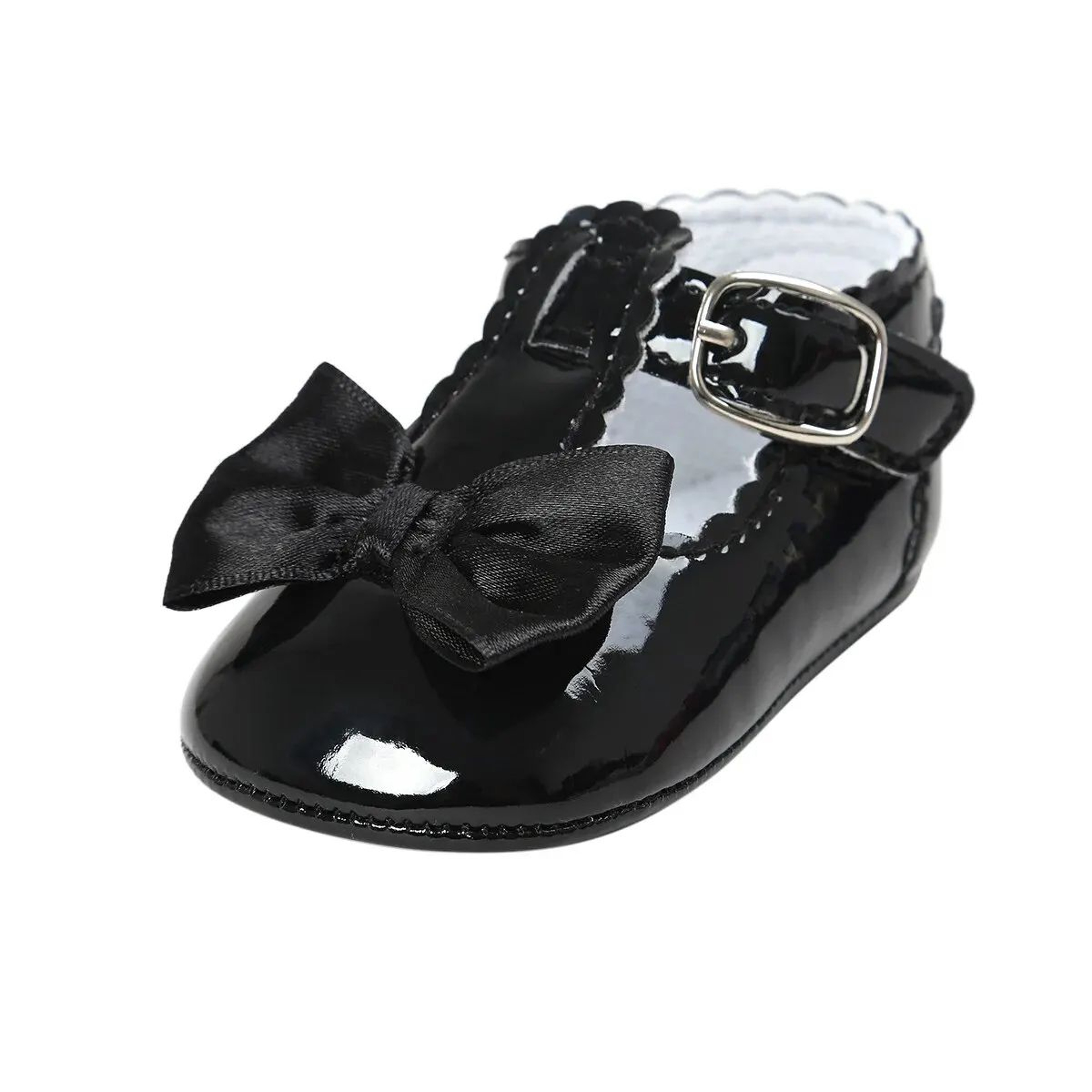 Meckior Baby Girl Dress Shoes With Bowknot  AntiSlip Toddler First Walker Shoes 7
