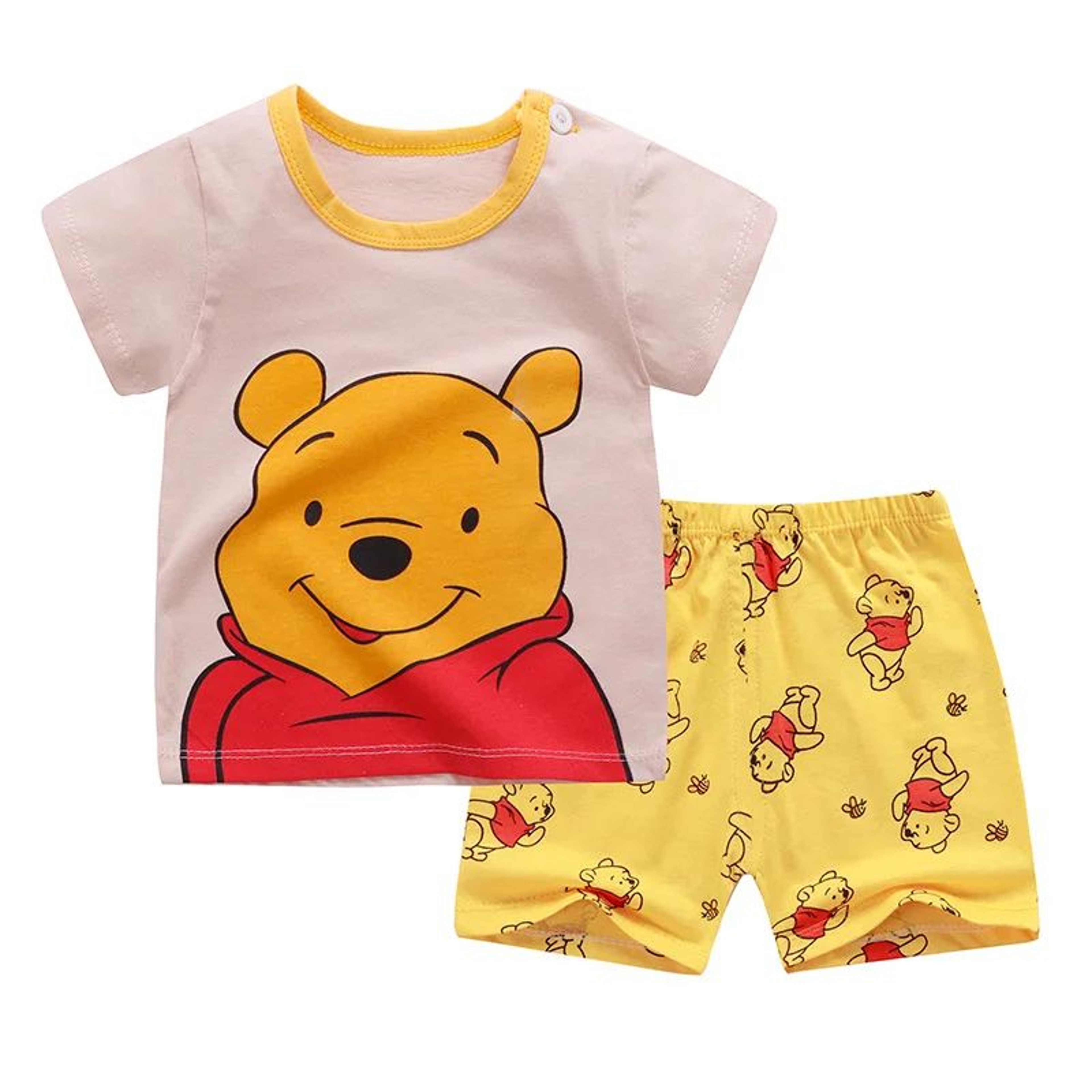 Winnie The Pooh Baby Boys Summer Outfit  Cute Toddler Cartoon Tracksuit 2 Piece Set 4