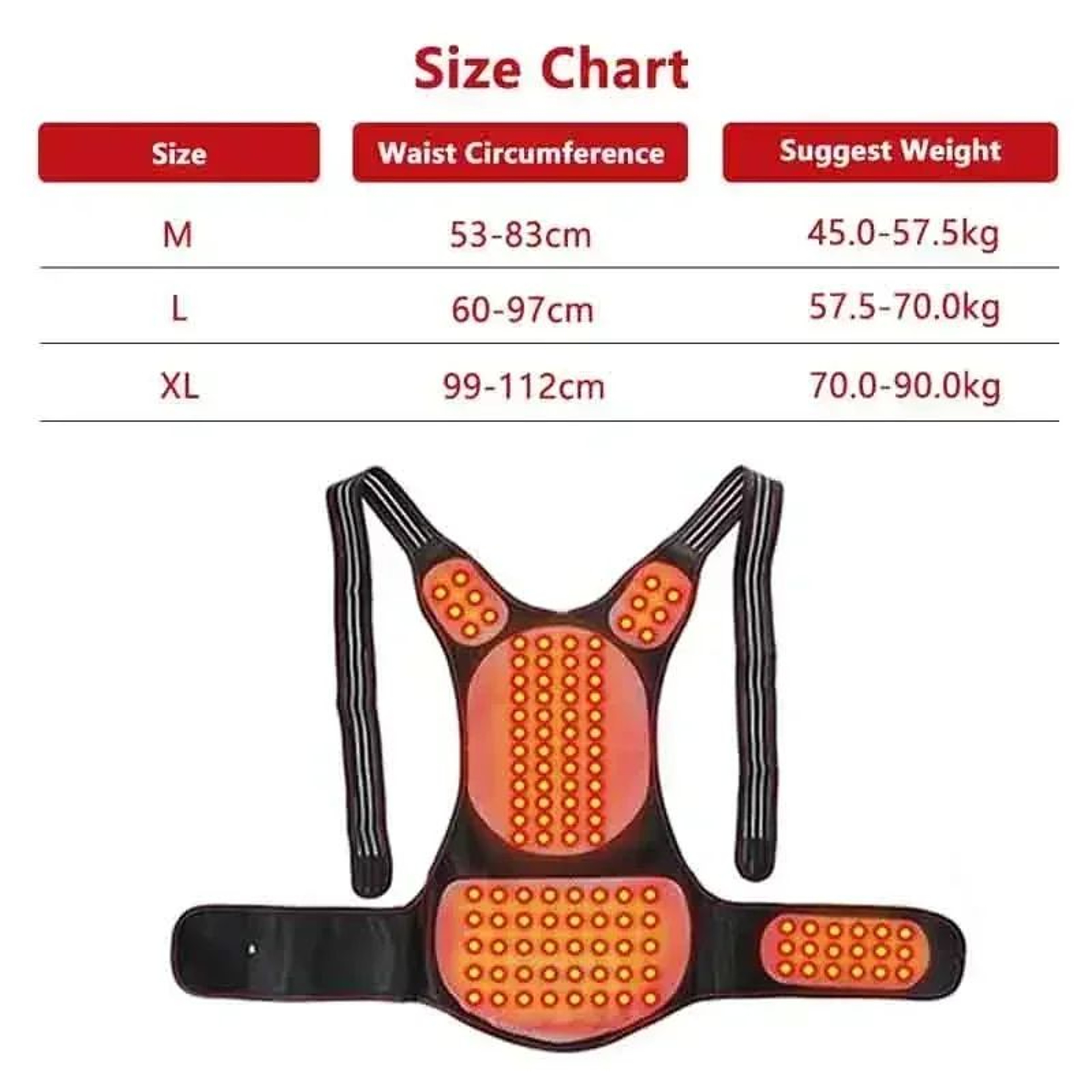 Magnetic Self-Heating Back Support Vest with Posture Correction and Pain Relief – view 7