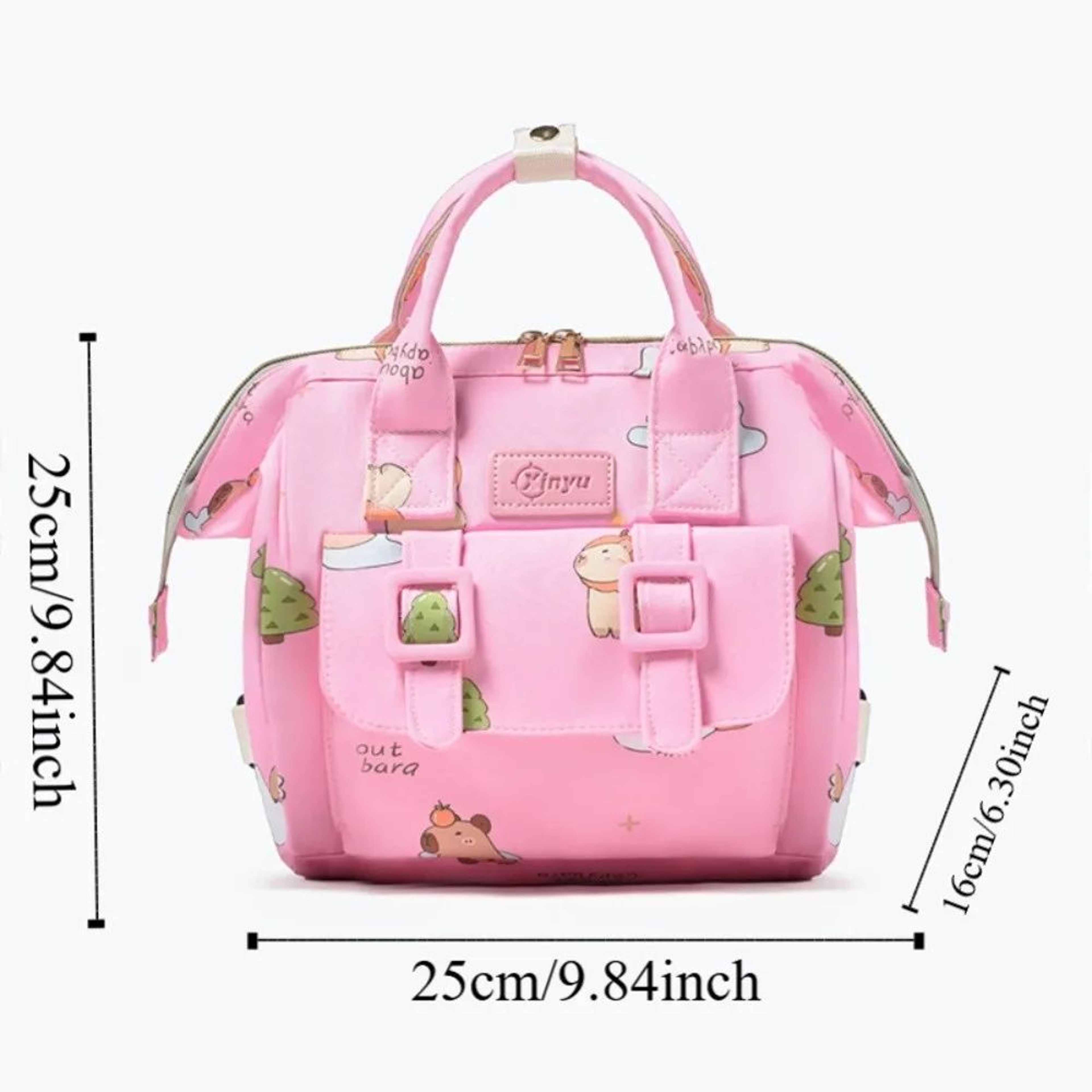 Cartoon diaper bag backpack for Moms - Durable maternity backpack with Multi-Pocket Travel Storage – view 7