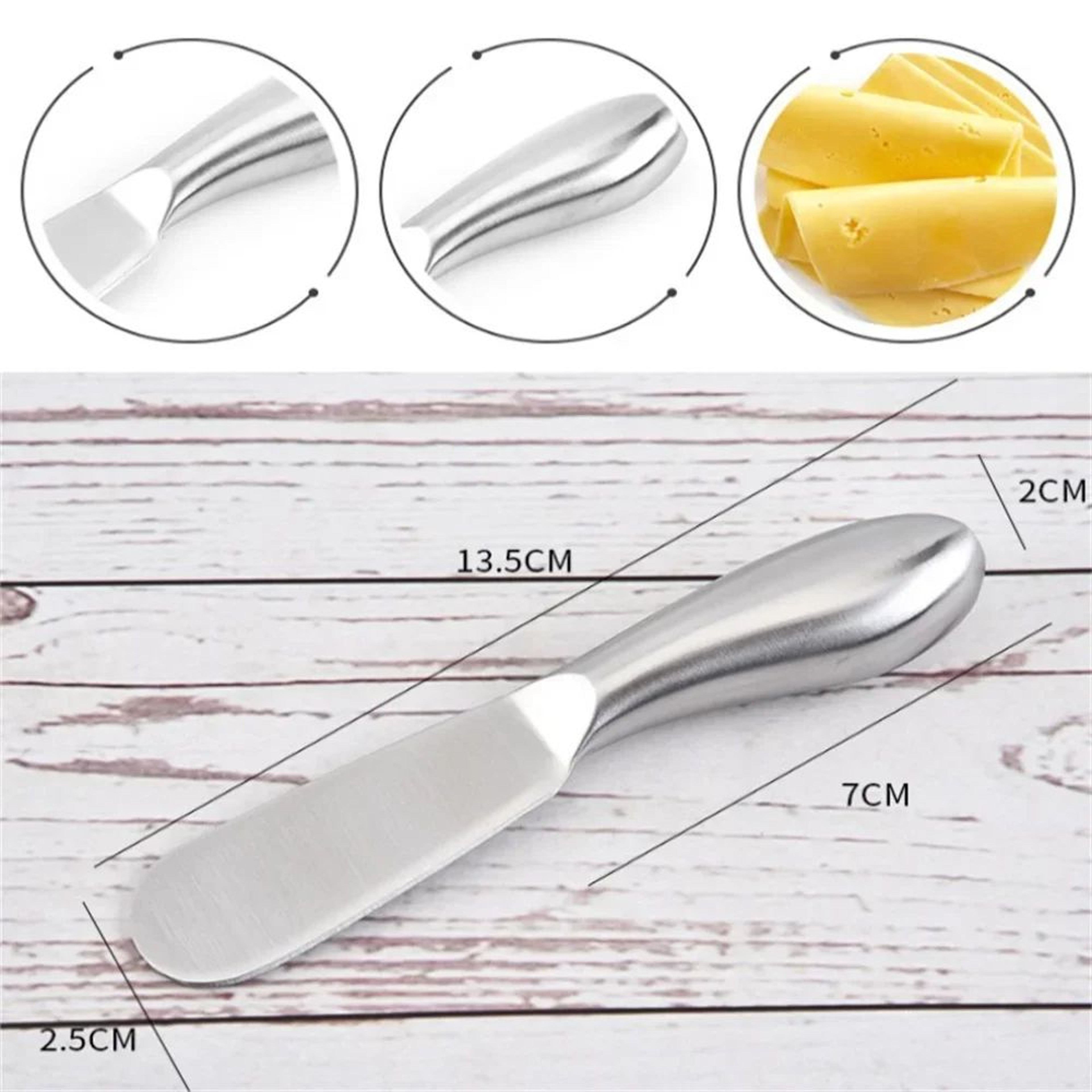 Precision Stainless Steel Butter Spreader Knife  Curler 5