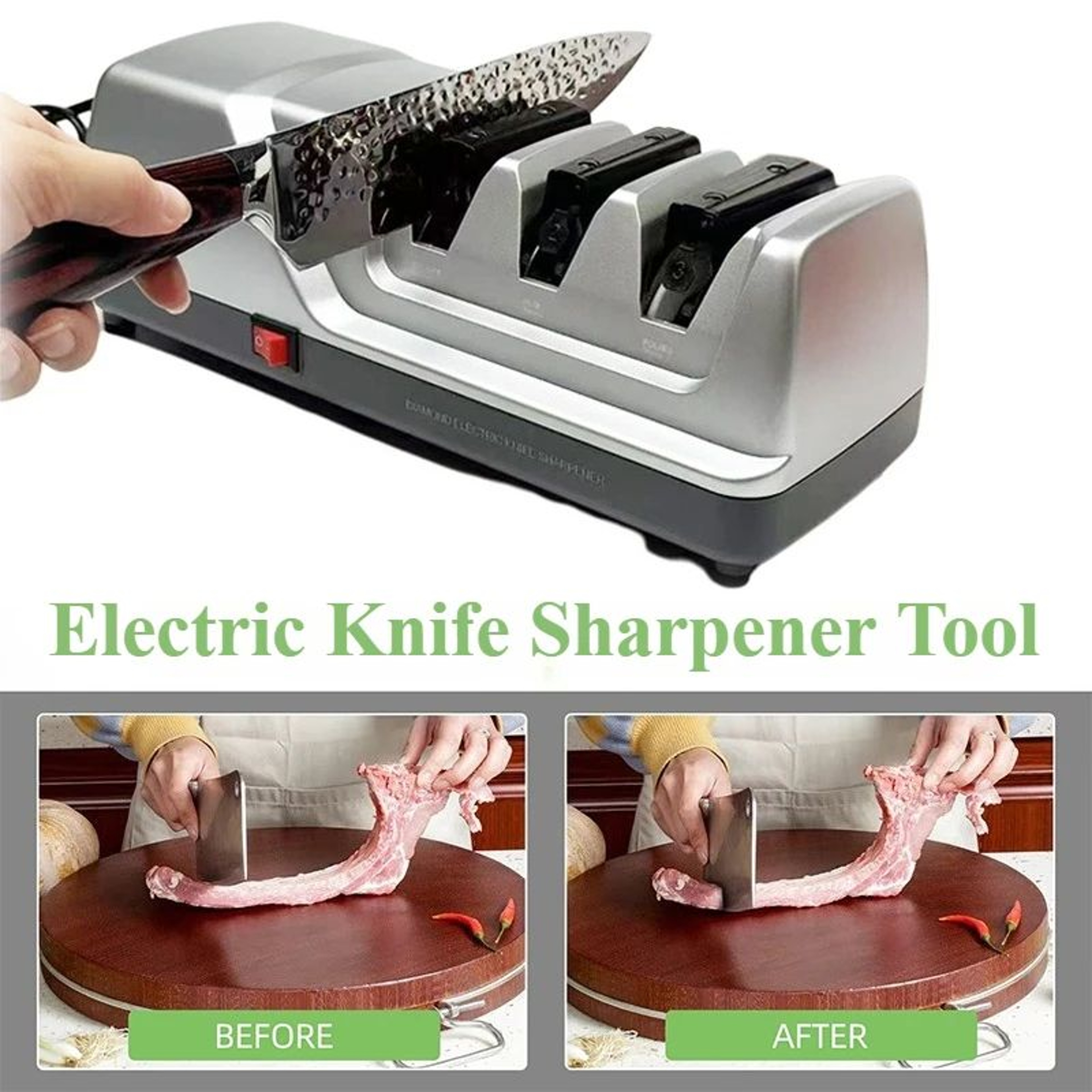 Precision Edge Diamond Knife Sharpener  3Stage Manual Kitchen Knife Sharpener With 15  20 Angles EU 2