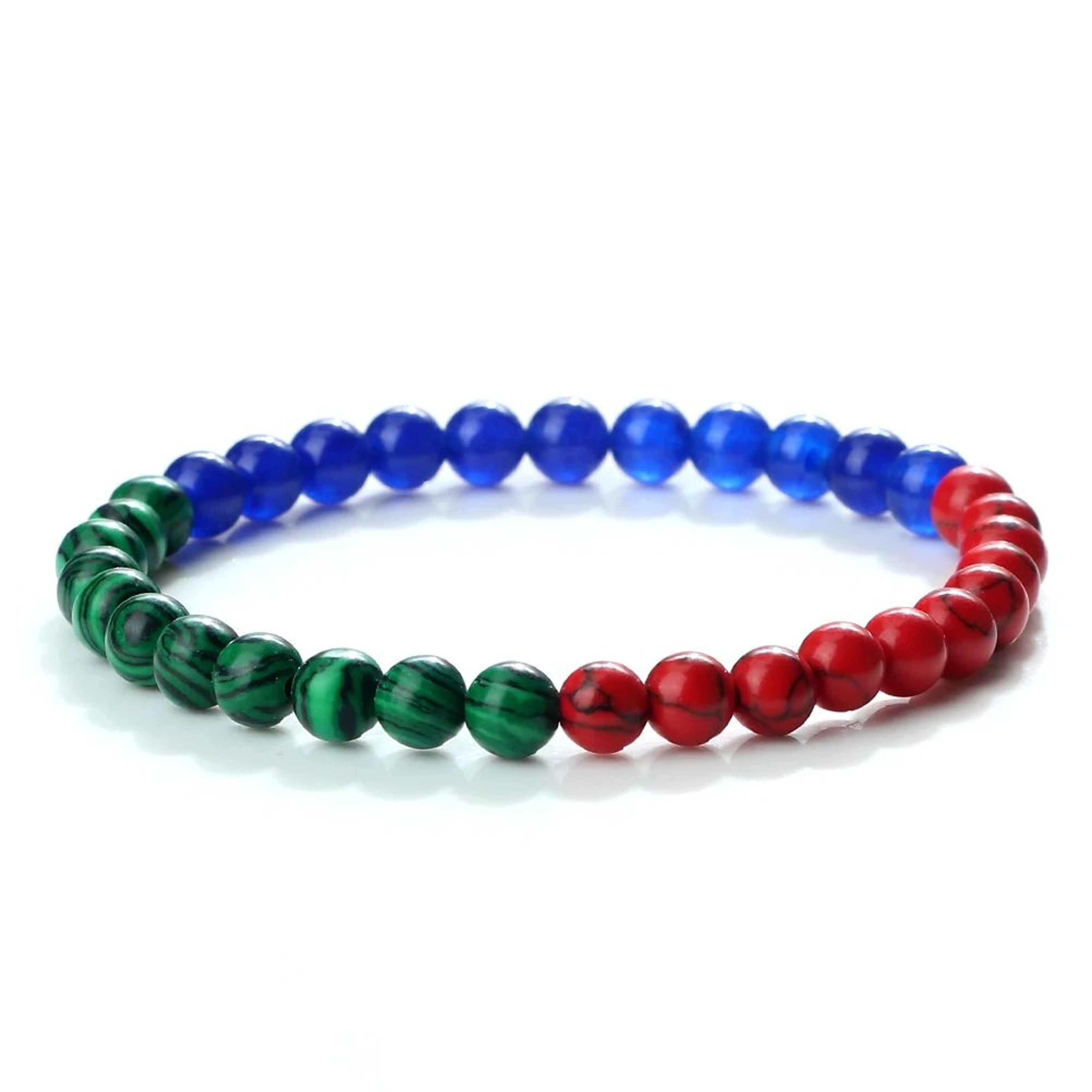 Palestine Flag Natural Stone Bead Bracelet  Unisex Prayer  Symbolic Jewelry 9