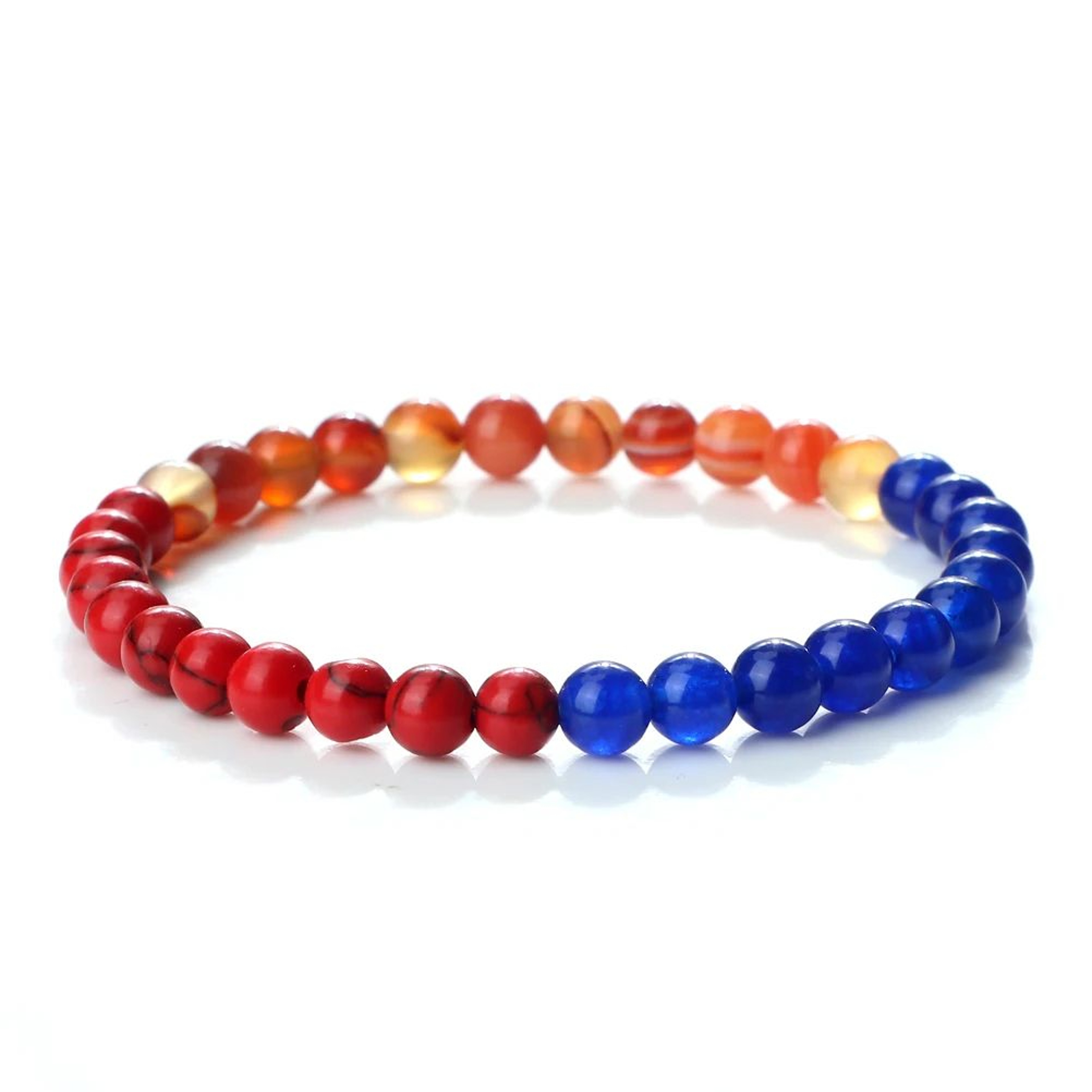 Palestine Flag Natural Stone Bead Bracelet  Unisex Prayer  Symbolic Jewelry 10