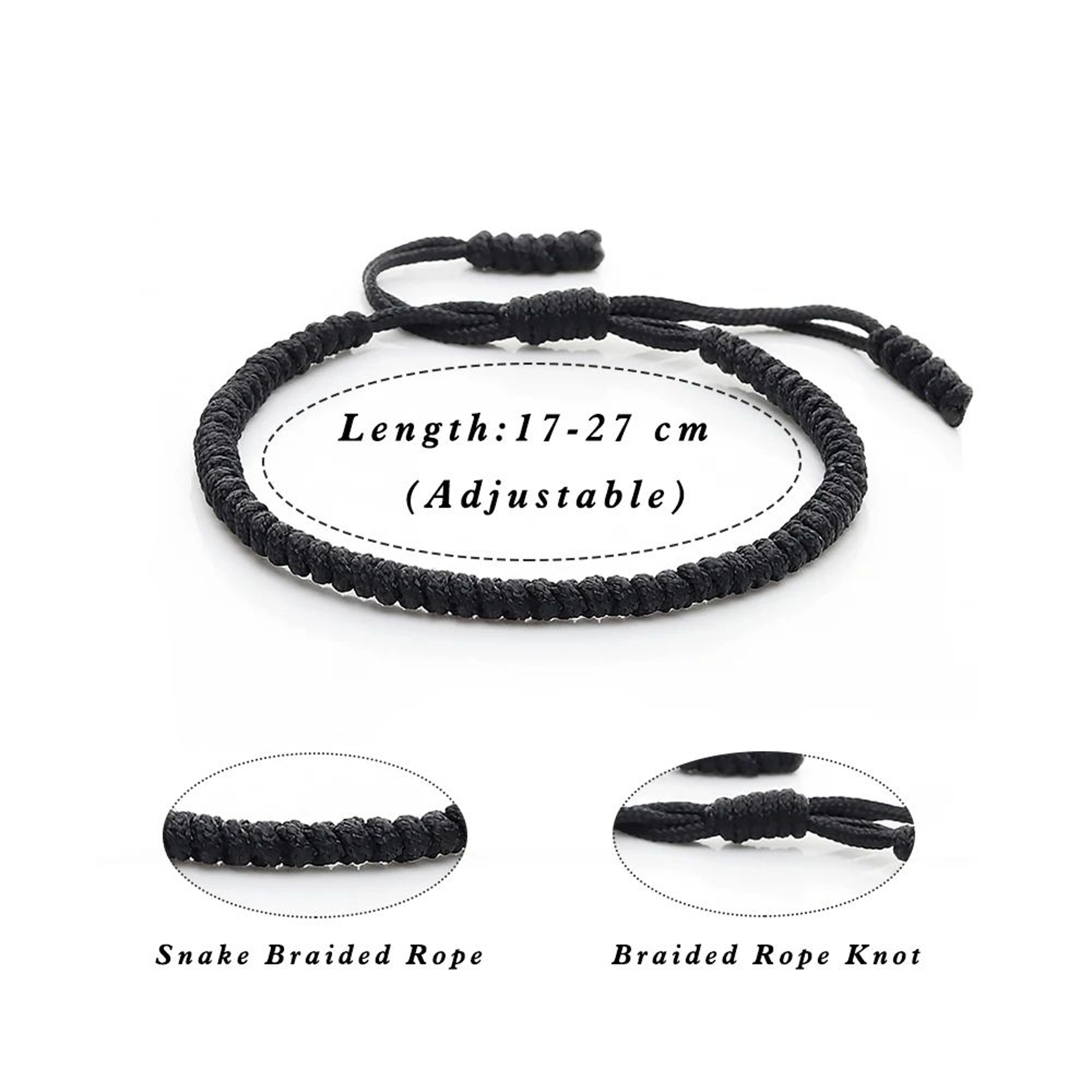 Yin Yang Couple Bracelets – Adjustable Handmade Protection & Love Wristband Set – view 7