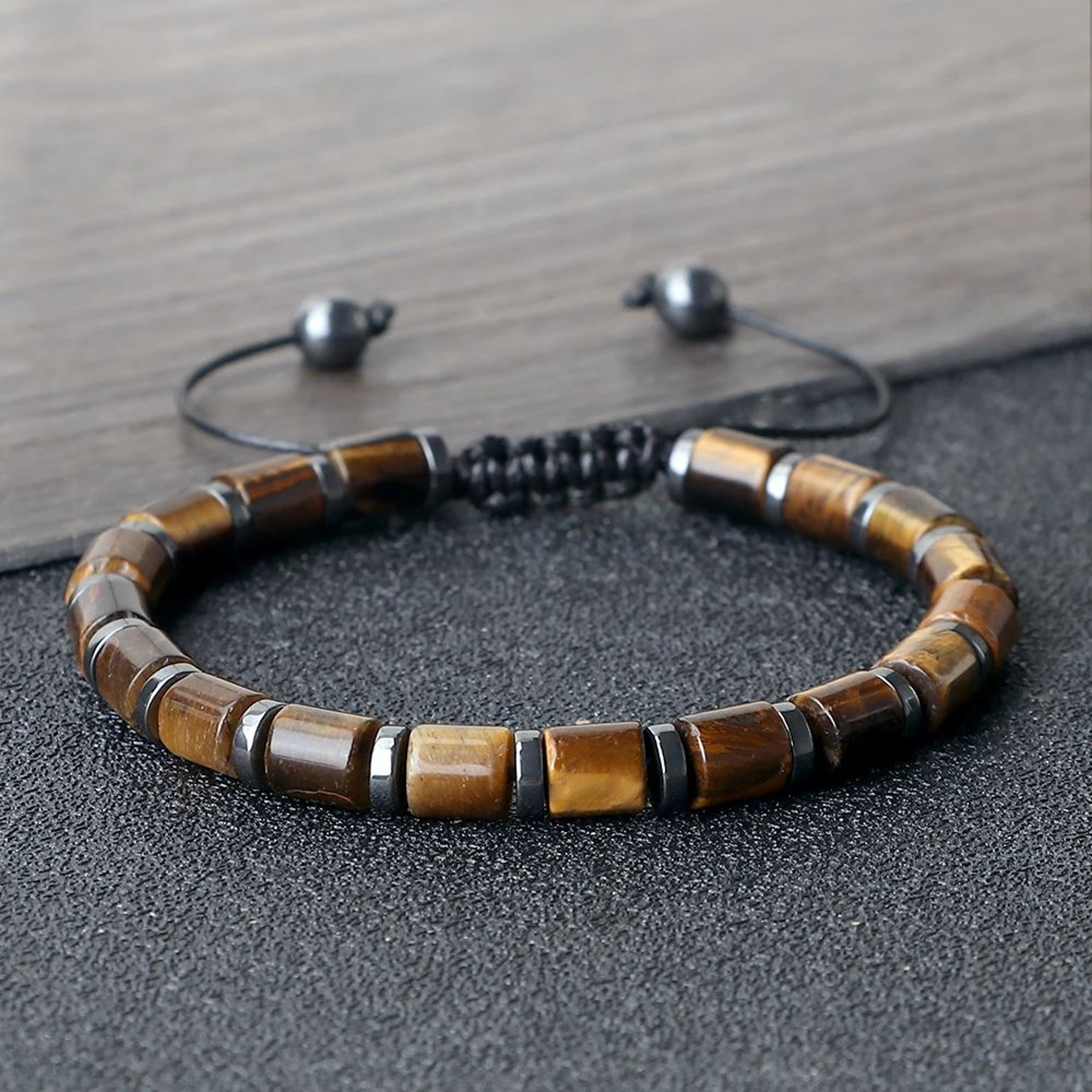 Tiger Eye Bracelet For Men And Women Natural Stone Agate Beaded Bracelet 4