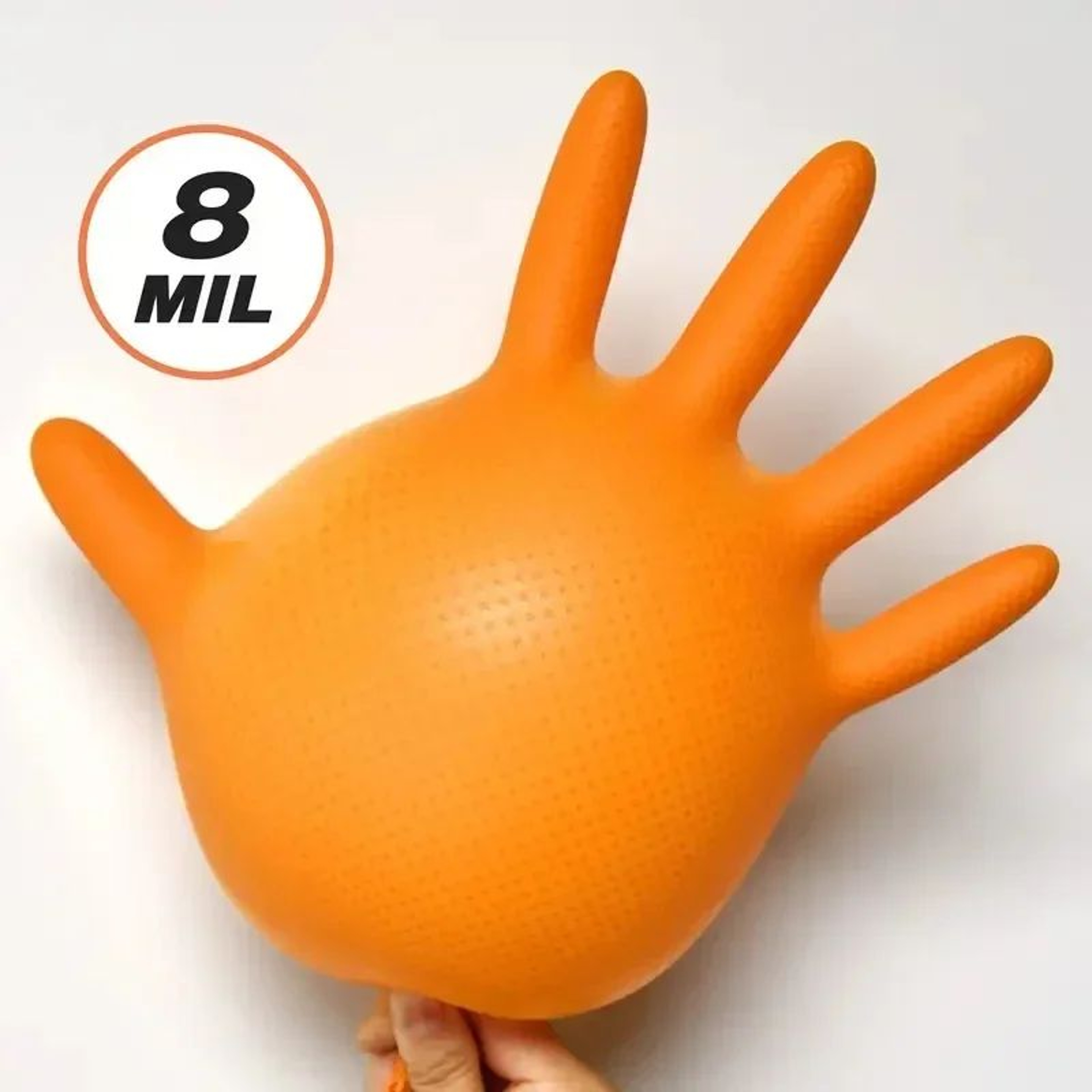 Heavy Duty 8 Mil Nitrile Gloves With Diamond Grip  Industrial Disposable Mechanic Work Gloves 3