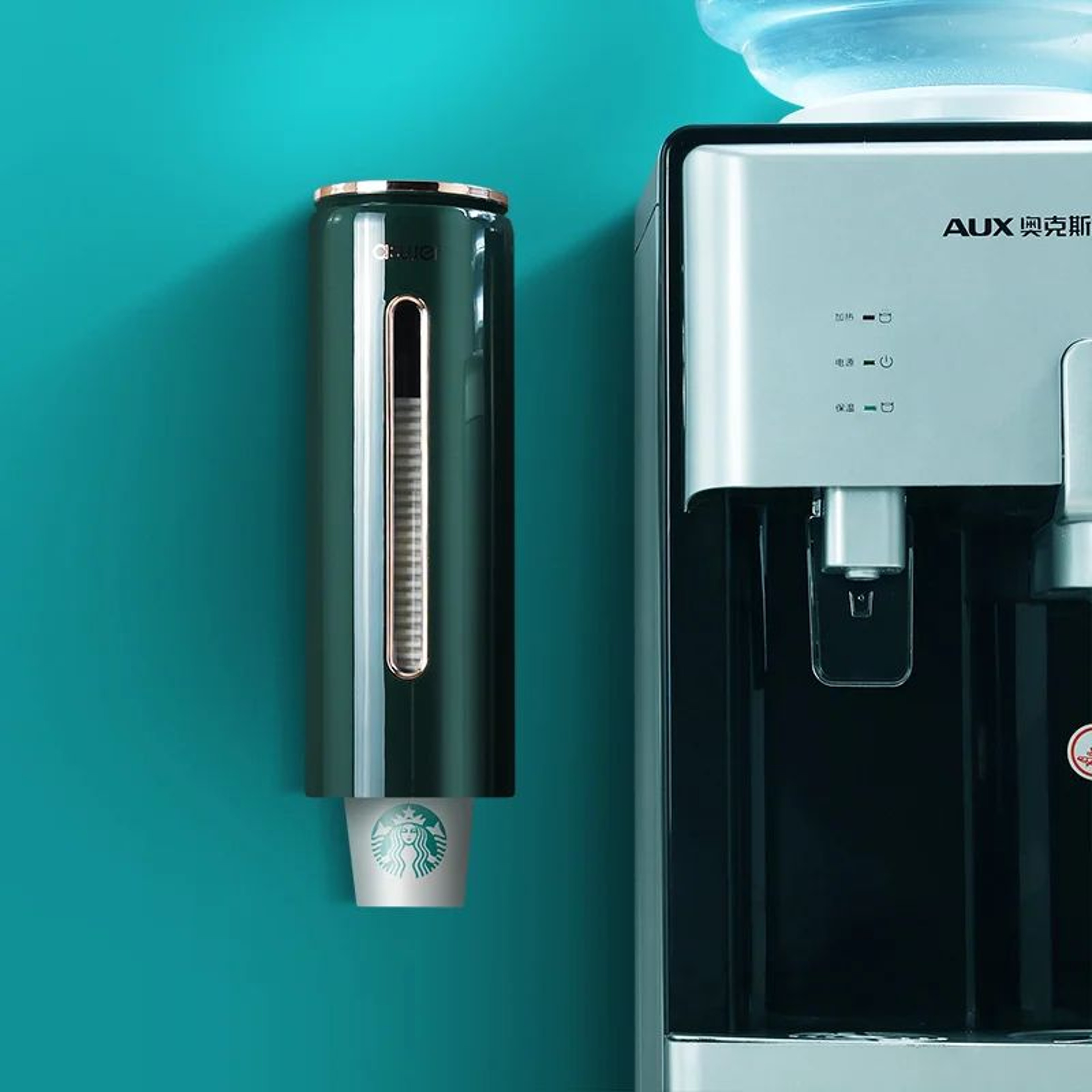 Wall Mounted Cup Dispenser With Automatic Drop System For Disposable Cups 2