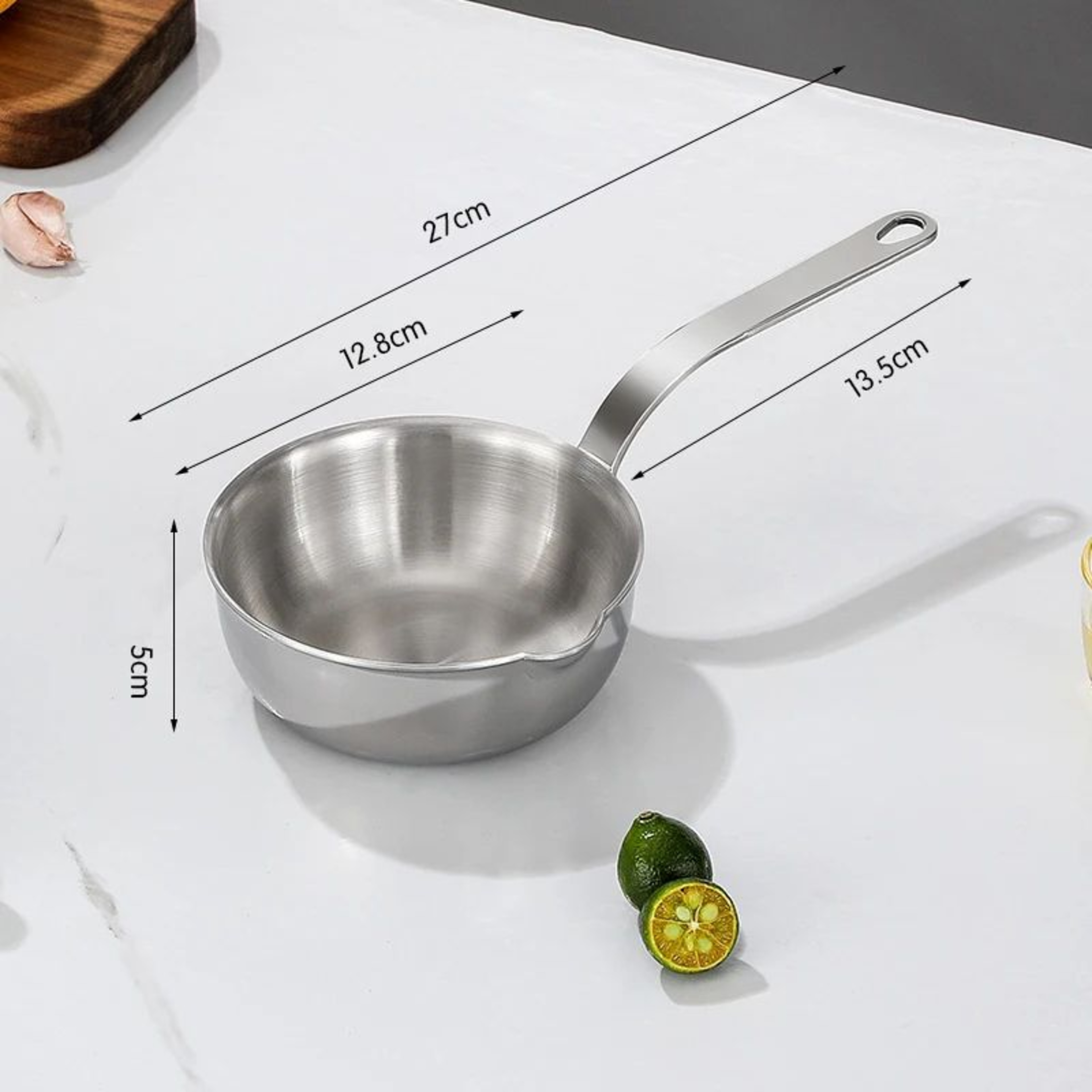 Compact Stainless Steel Mini Frying Pan  Saucepan For Eggs Milk  Sauces 5