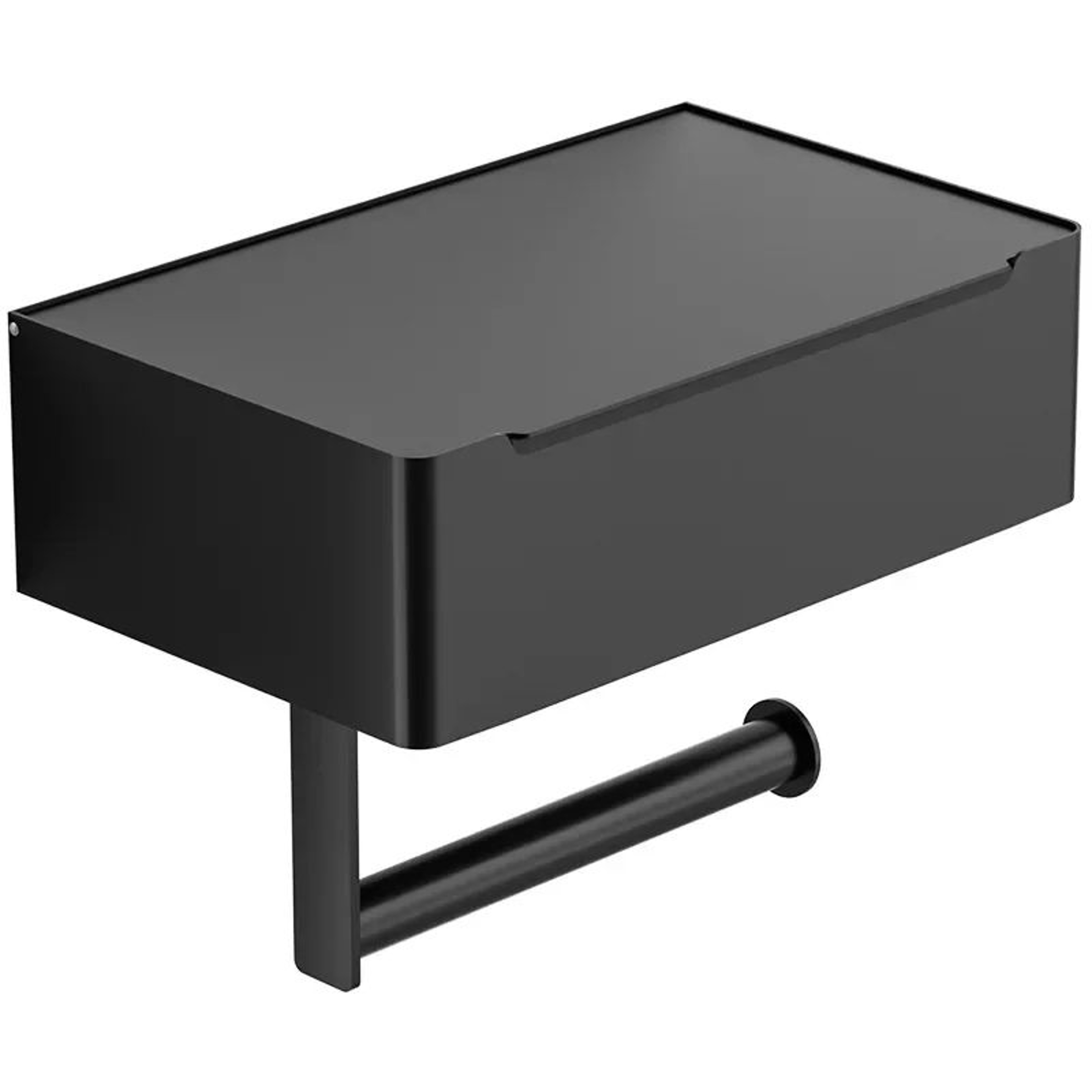 Modern Stainless Steel Toilet Paper Holder With Shelf  Wipes Dispenser 5