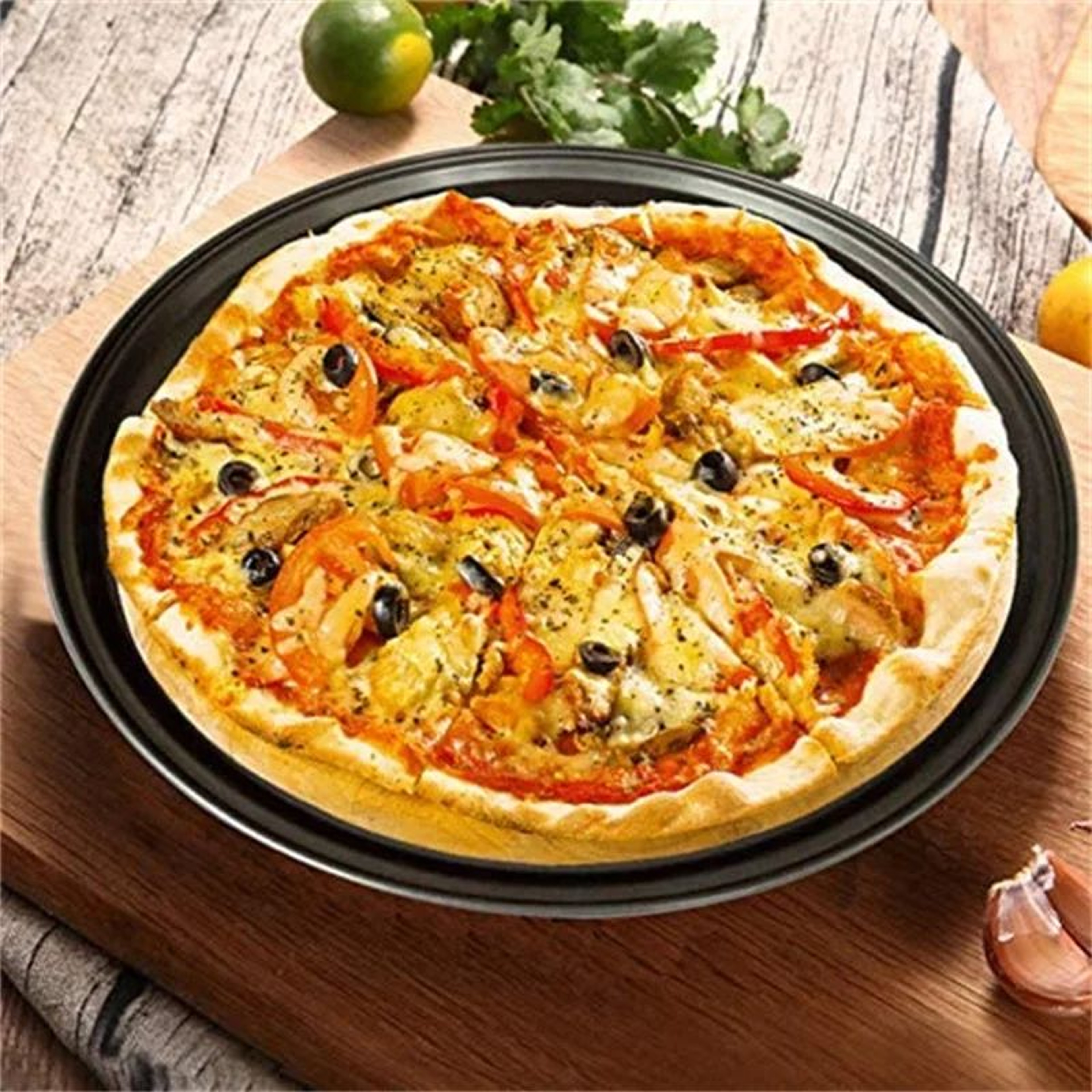 CrispyCrust Pro Nonstick Pizza Crisper Tray  Carbon Steel Perforated Pizza Pan 2
