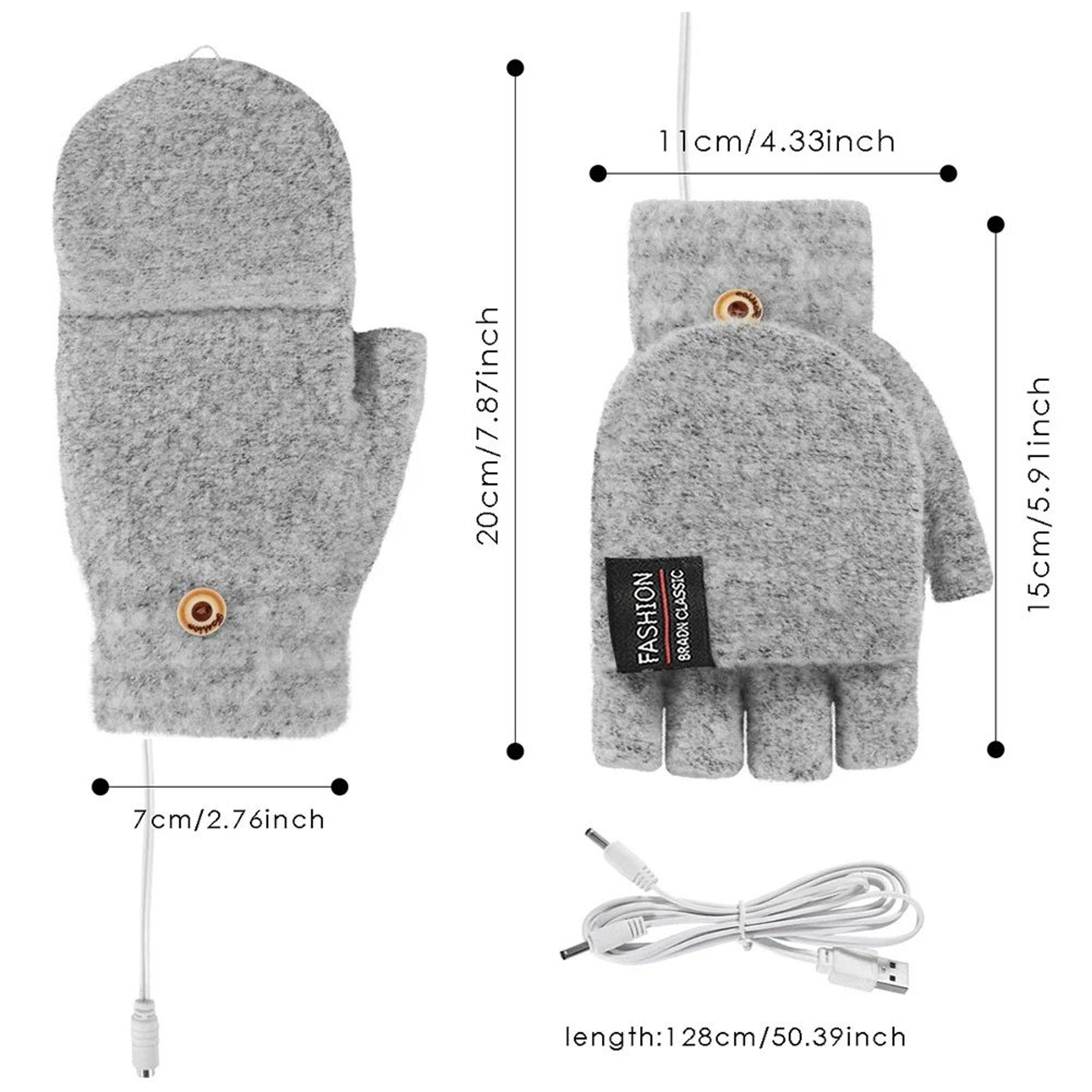 USB Heated Gloves Rechargeable Hand Warmer Mittens for Skiing, Work, and Cold Days – view 7