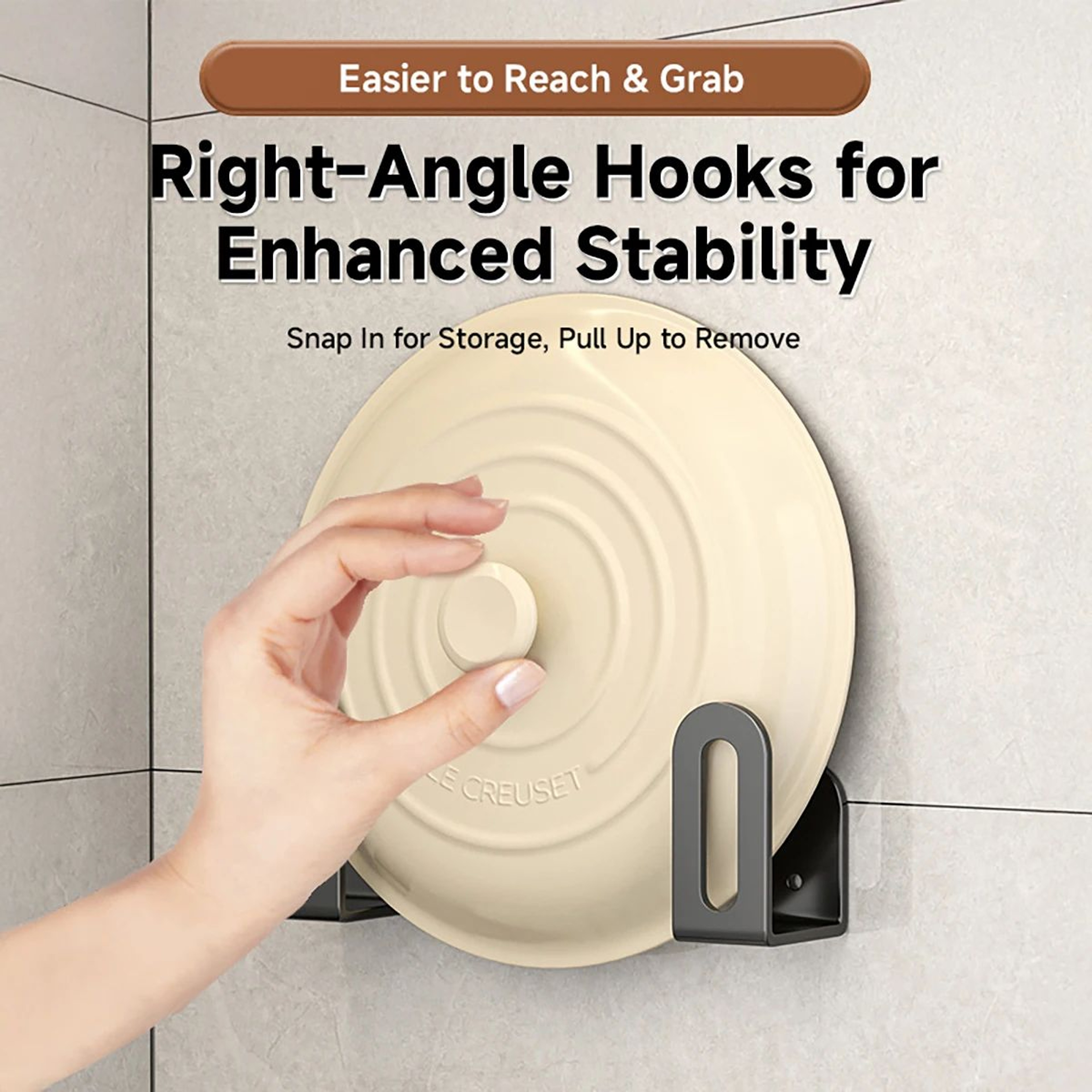 2Pack Wall Mounted Pan Lid Holder And Adhesive Cutting Board Organizer 1