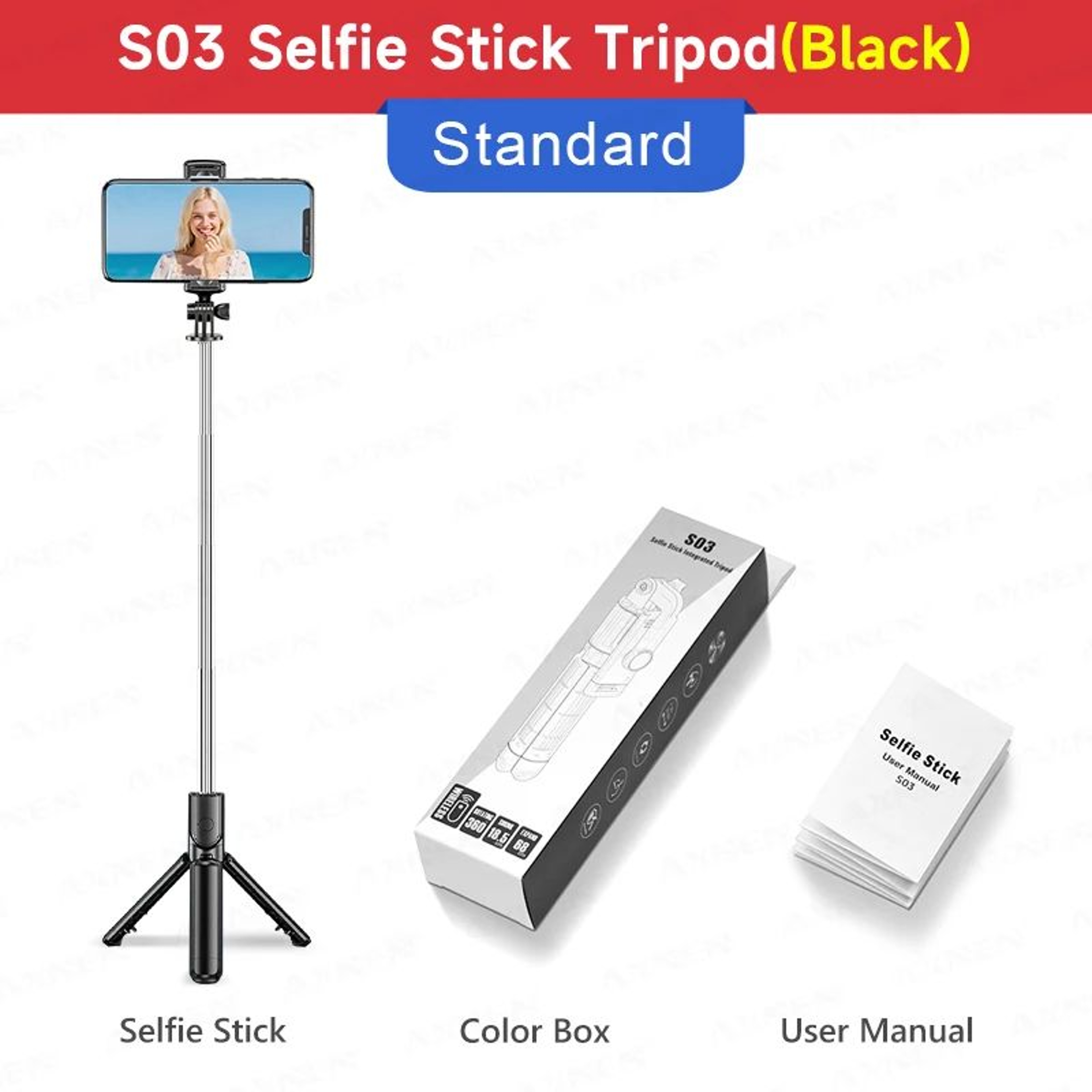 AllinOne Bluetooth Selfie Stick Tripod With Light  Remote For IPhone And Smartphones 6