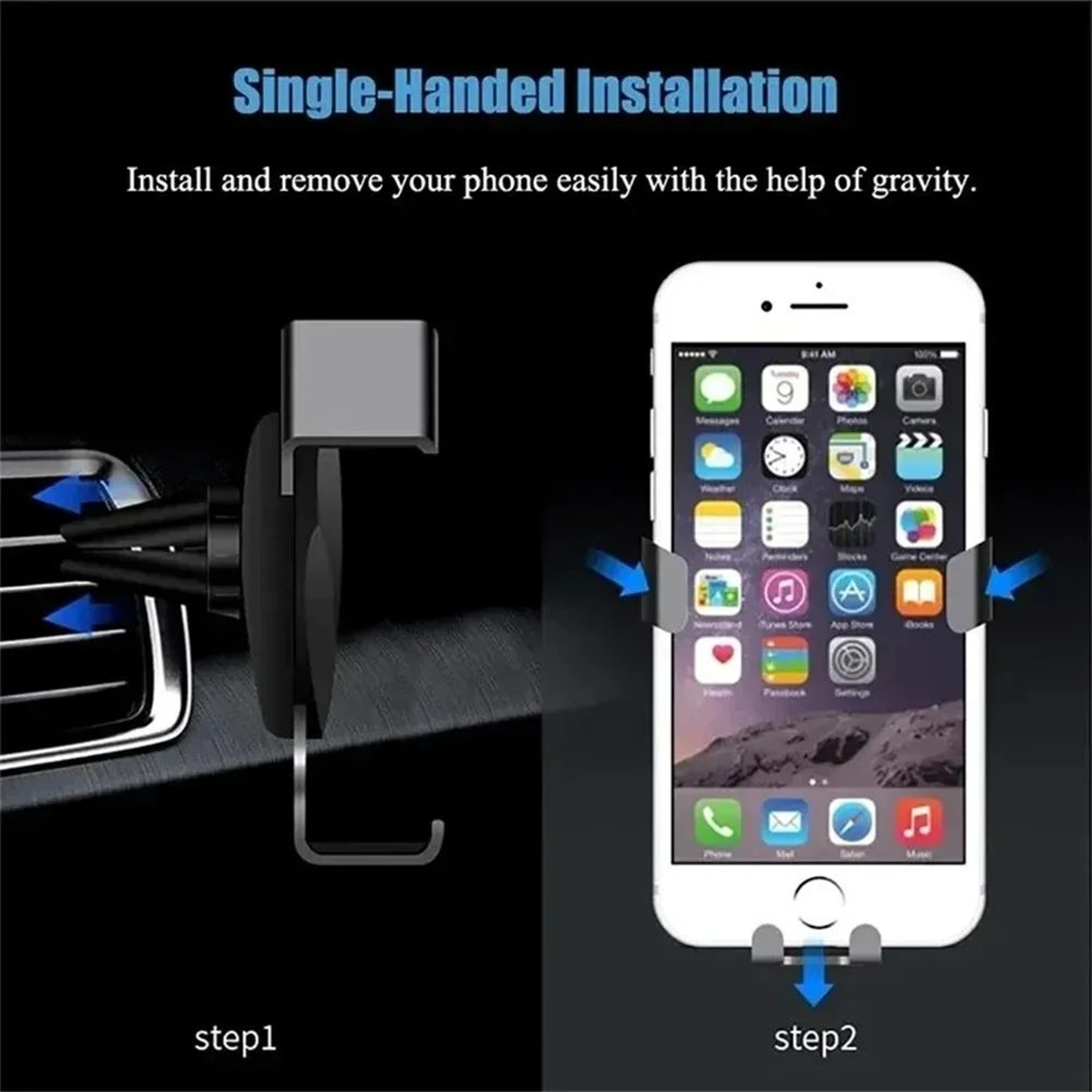 AutoGrip Gravity Car Phone Holder Air Vent Mount 3