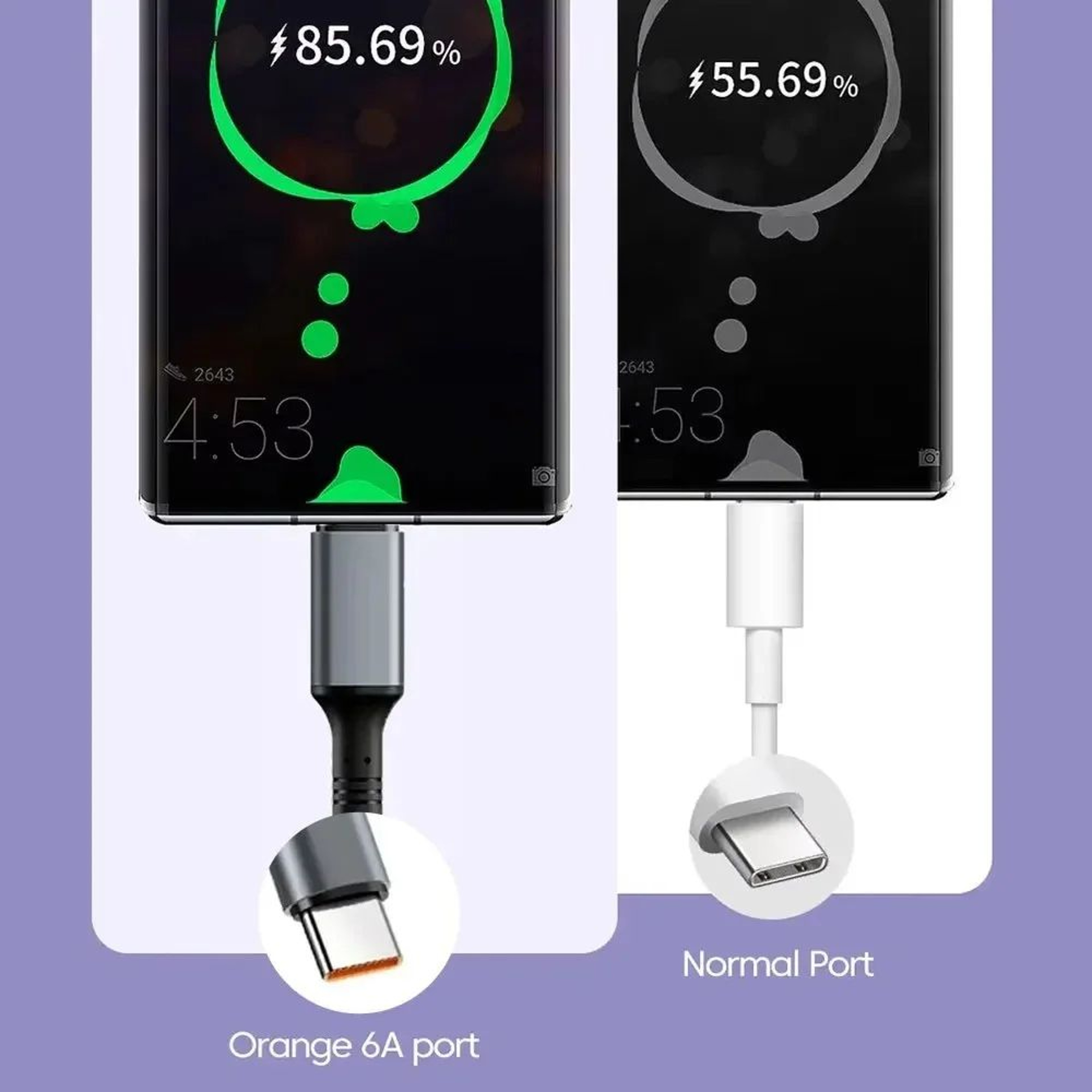 66W Fast Charging Retractable USBC Cable  PD TypeC Spring Charger Cord 3