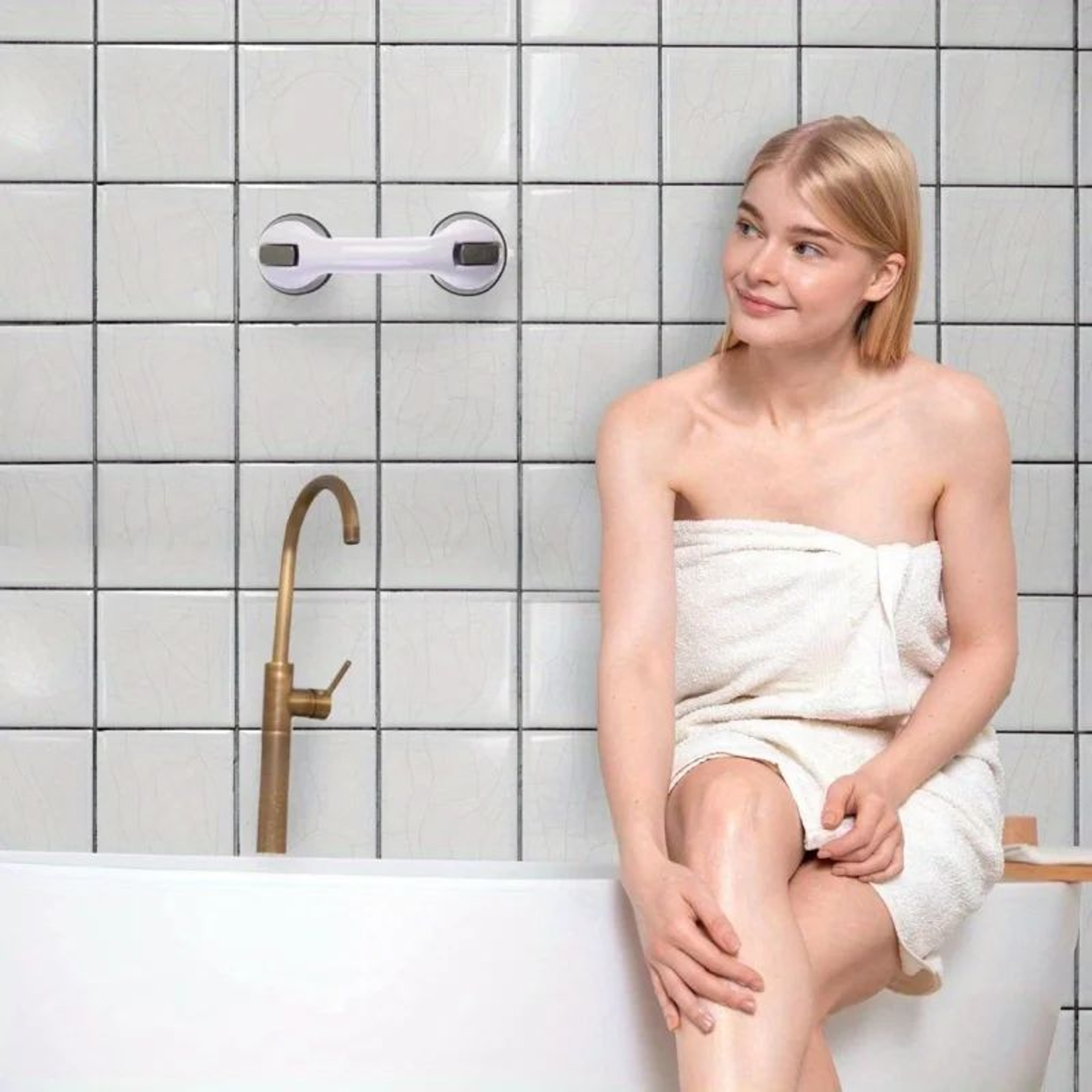 SecureGrip Suction Grab Bars For Bathroom Safety  Elderly Support 1