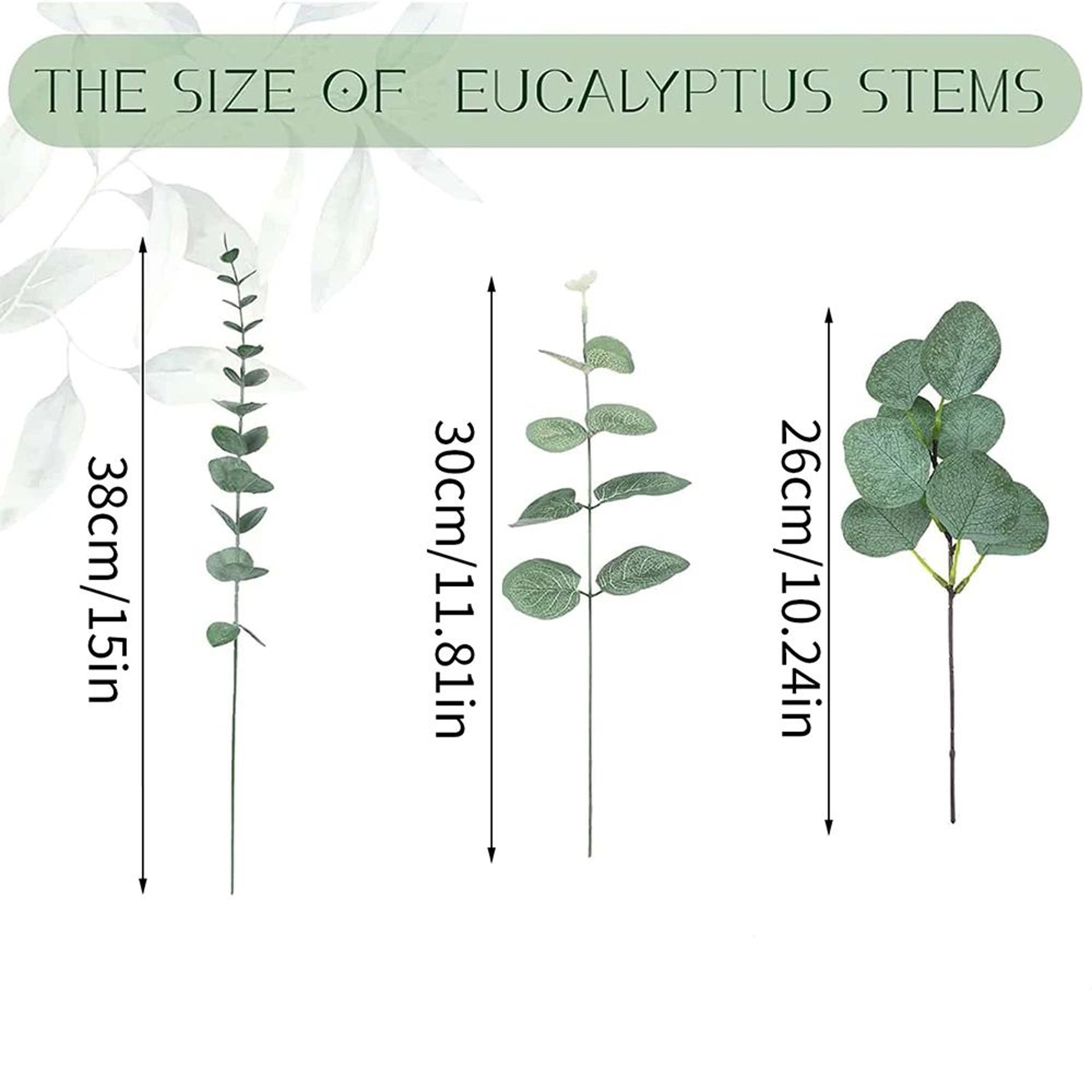 Artificial Eucalyptus Stems Set  Realistic Faux Eucalyptus Bouquet For Wedding  Home Decor 3