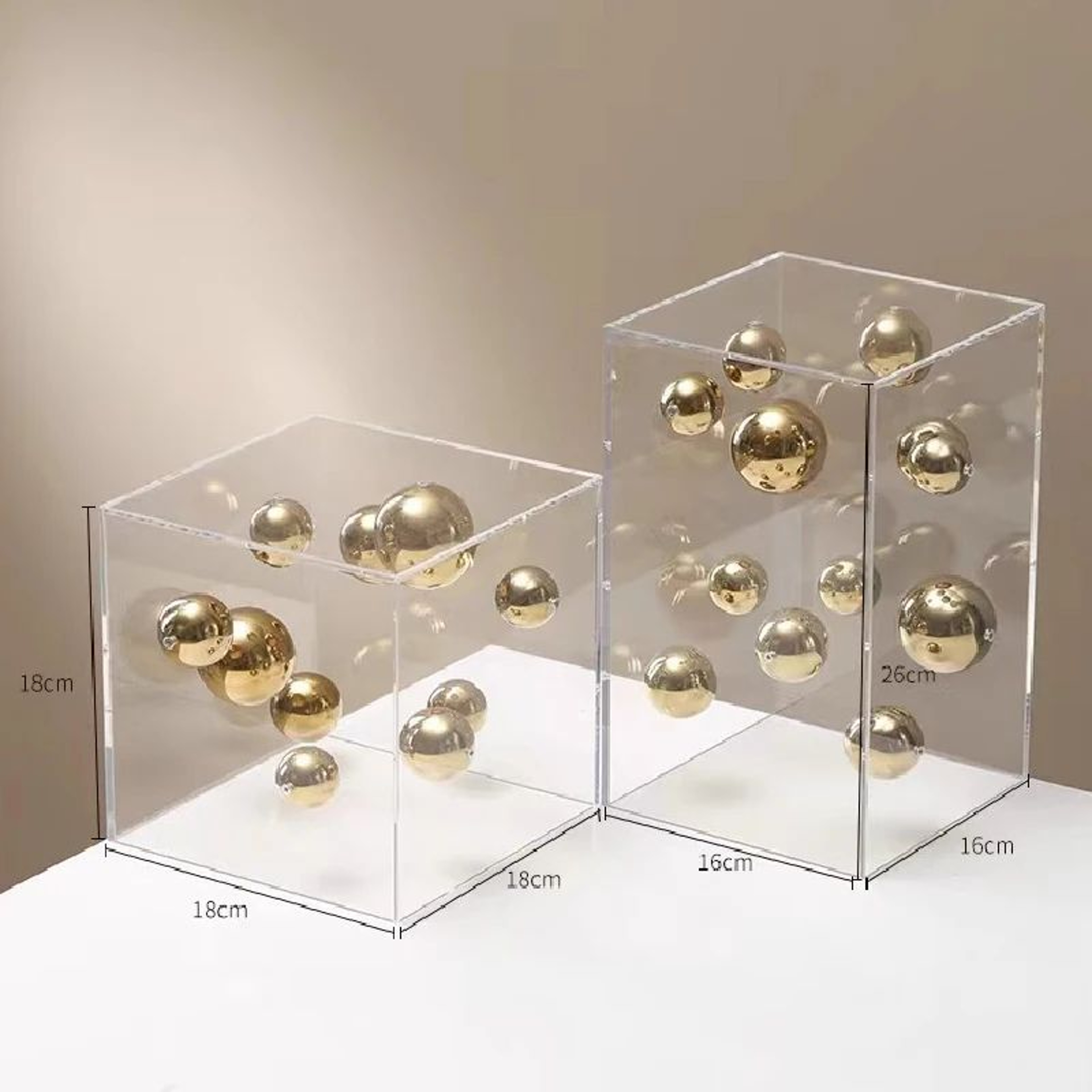 Modern Clear Acrylic Display Dome Cube  Minimalist Home Decor Accent 0