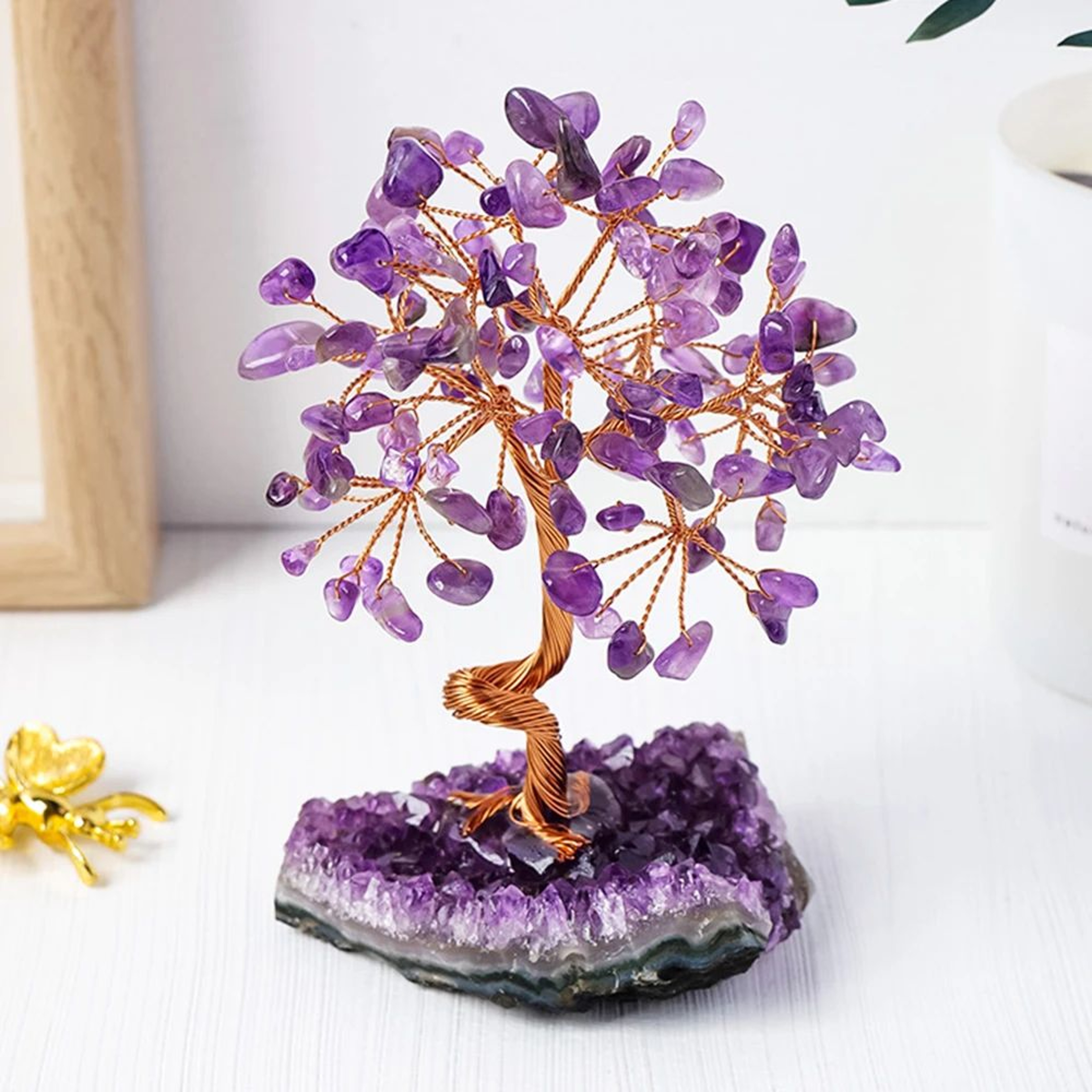 Amethyst Crystal Tree For Healing  Spiritual Home Decor 5