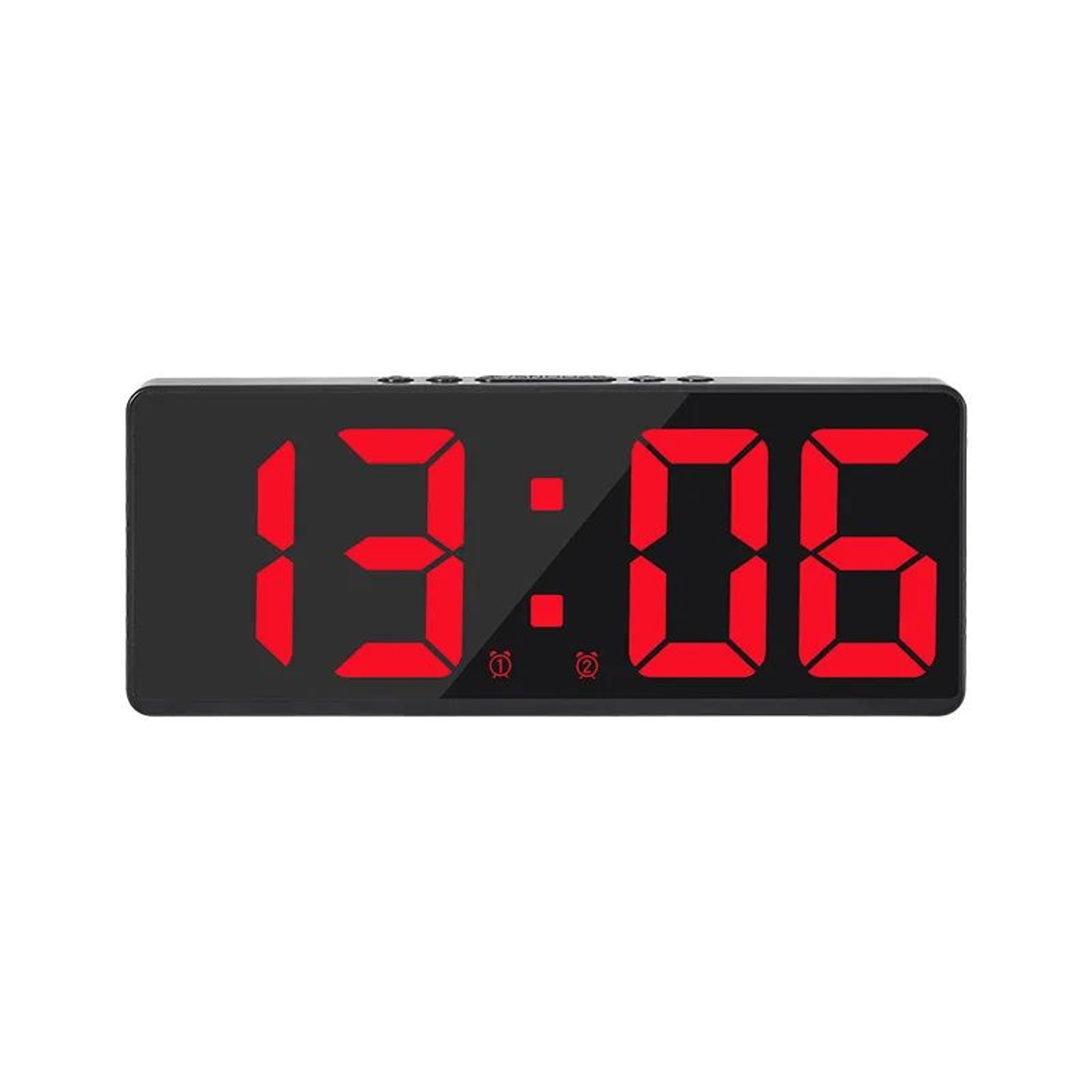 Smart Mirror LED Digital Alarm Clock With Voice Control  Night Mode 10