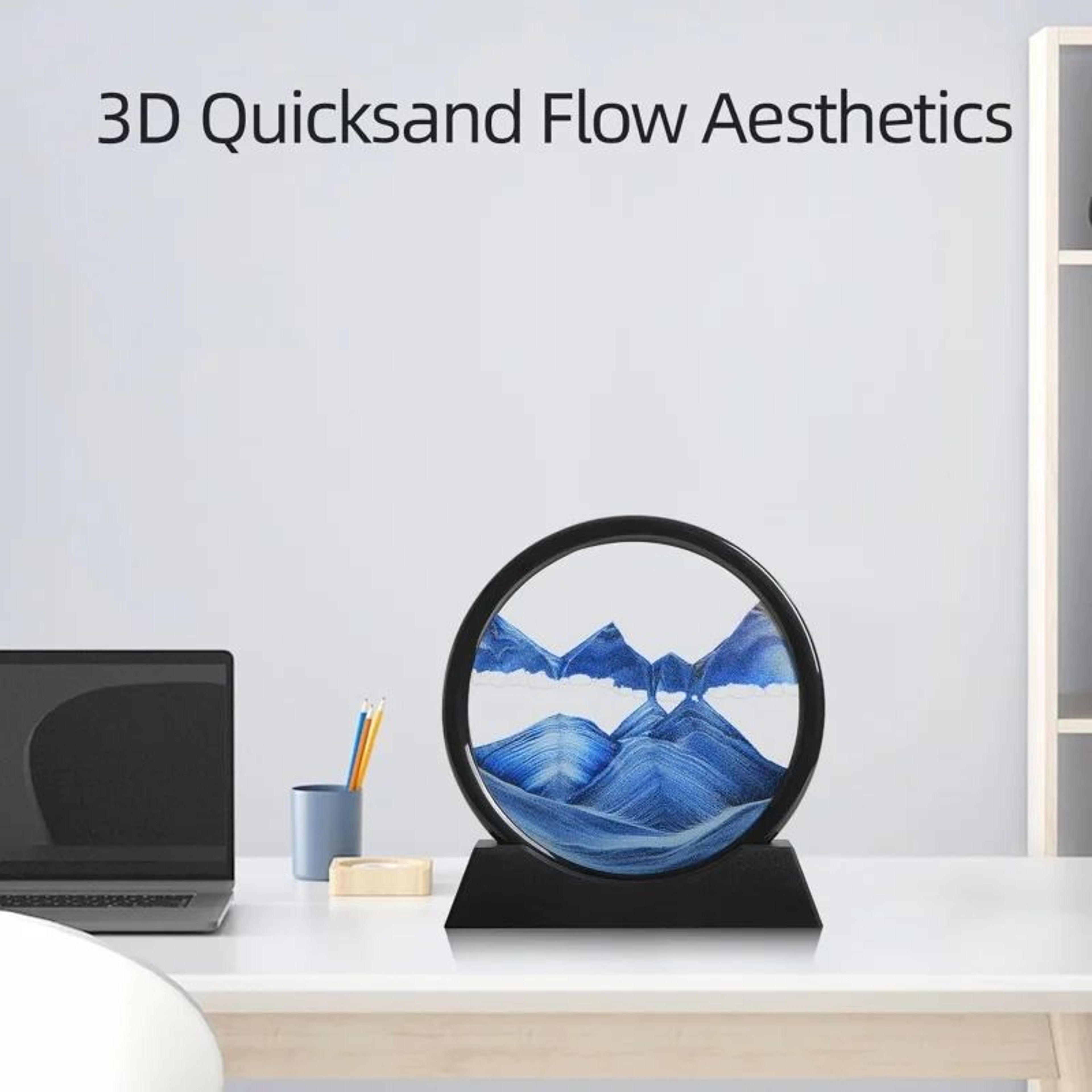 3D Moving Sand Art Frame  Relaxing Hourglass Sandscape Decor For Home  Office 2