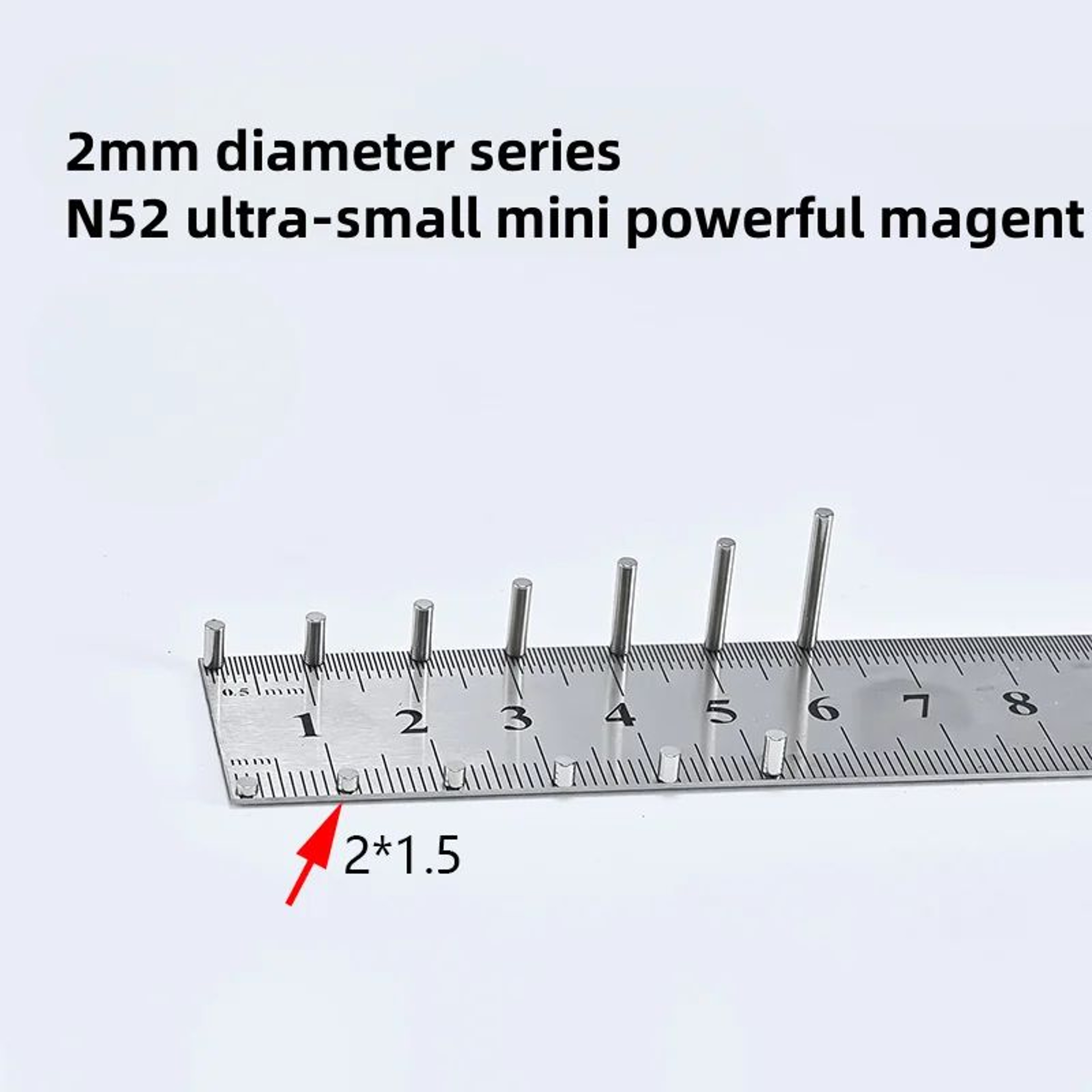 N52 Neodymium Mini Disc Magnets 2mm Strong Rare Earth Fridge And Craft Magnets 7